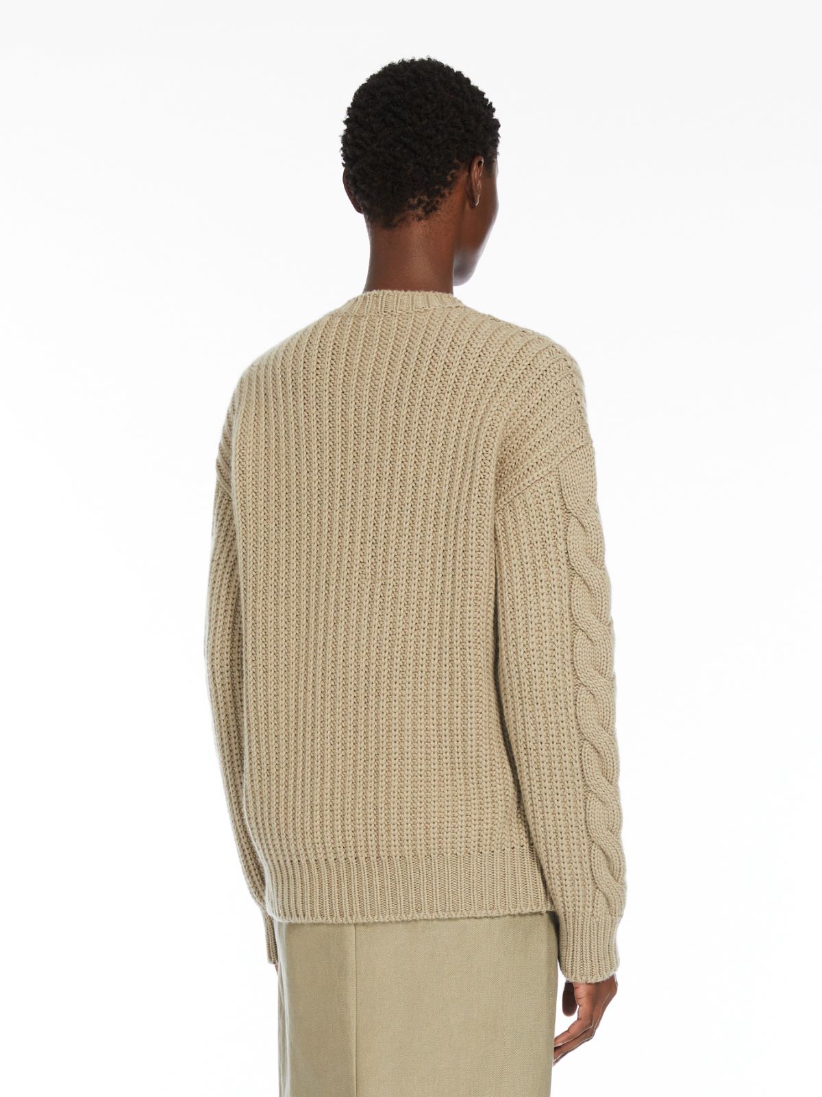 Ribbed cotton oversized pullover