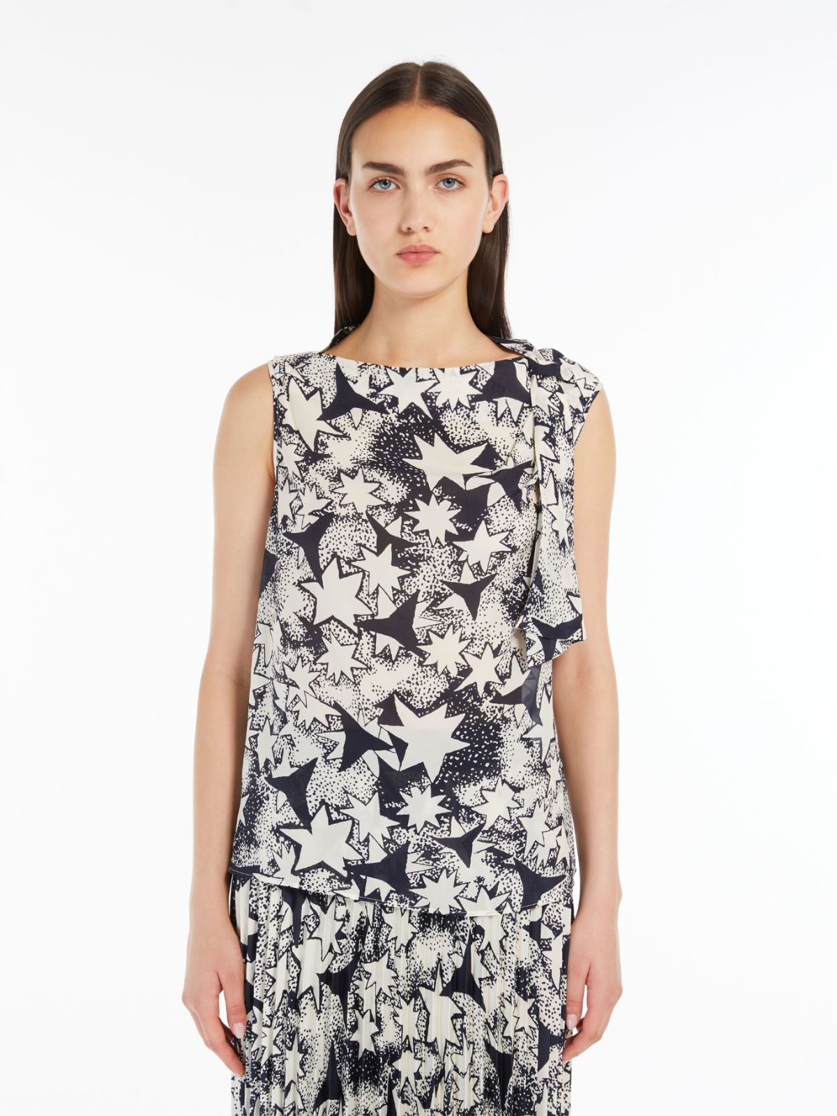 Silk crepe de chine top