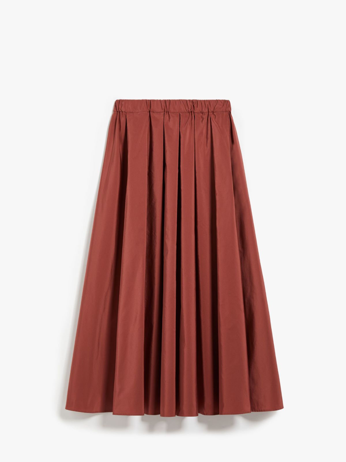 Flared cotton-blend taffeta skirt