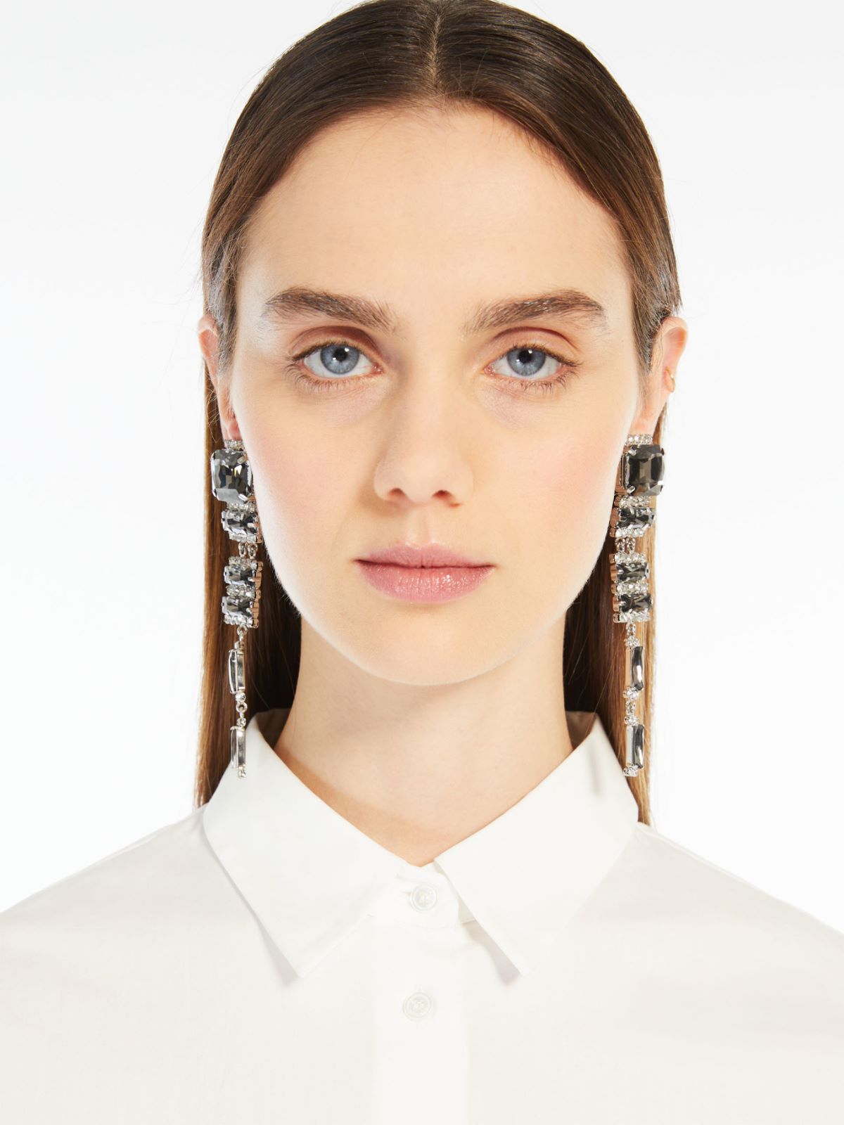 Rhinestone drop earrings