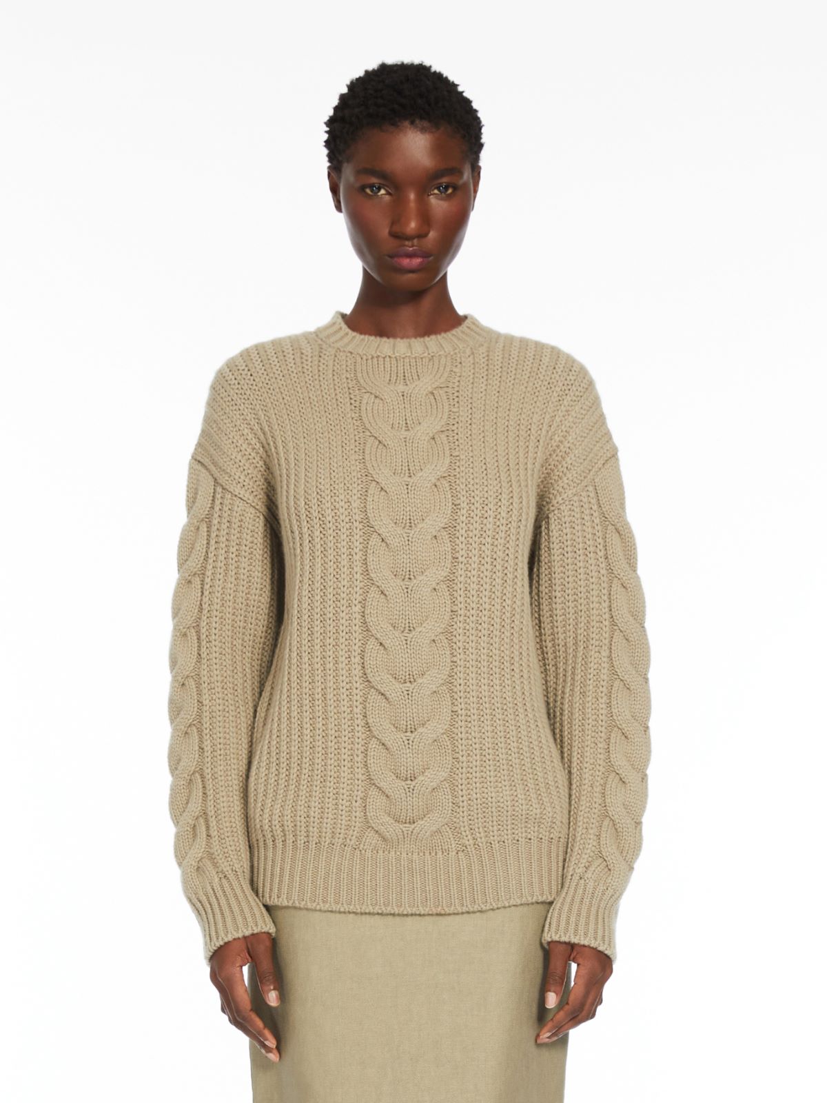 Ribbed cotton oversized pullover