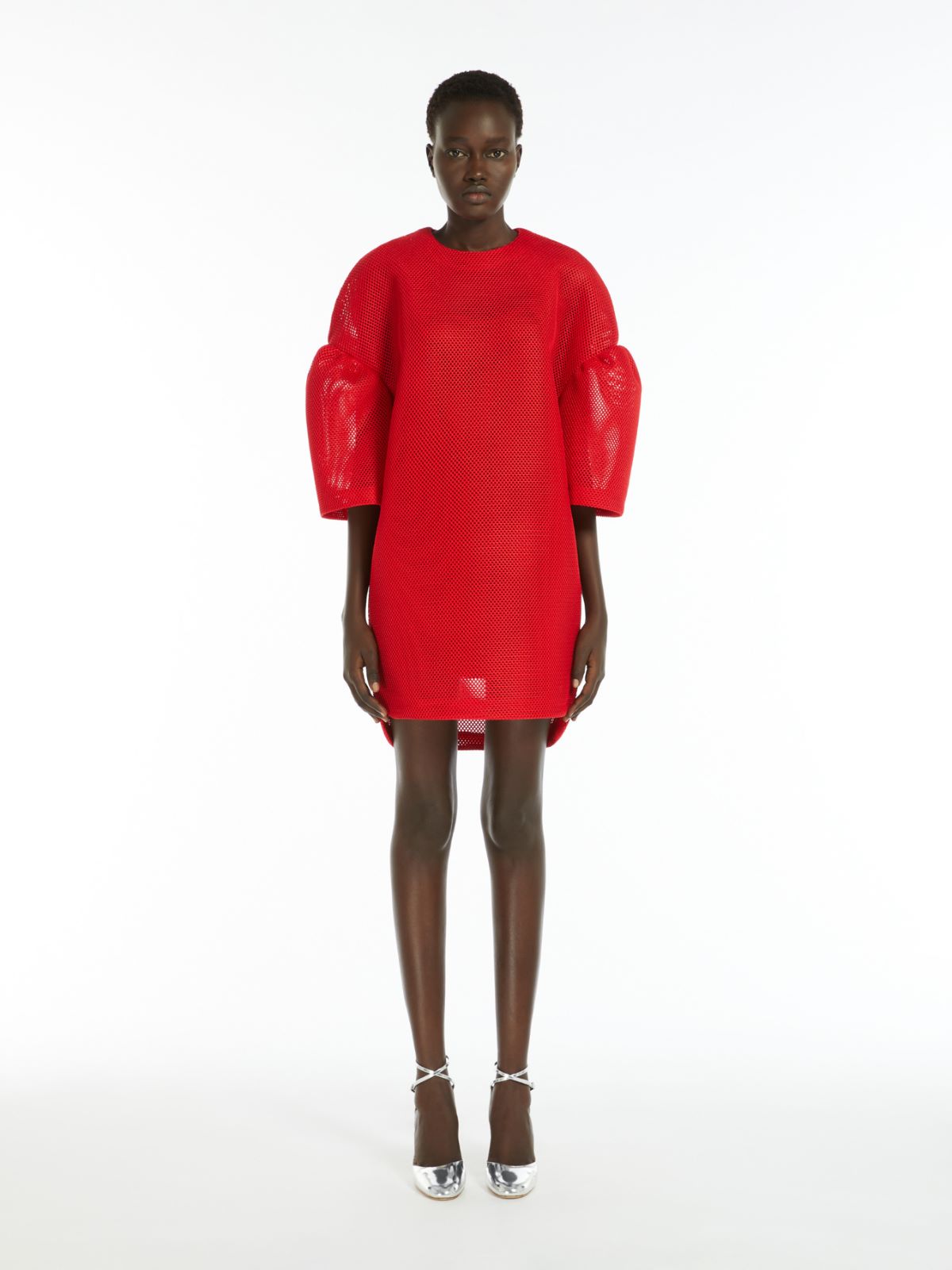 Short mesh jersey dress