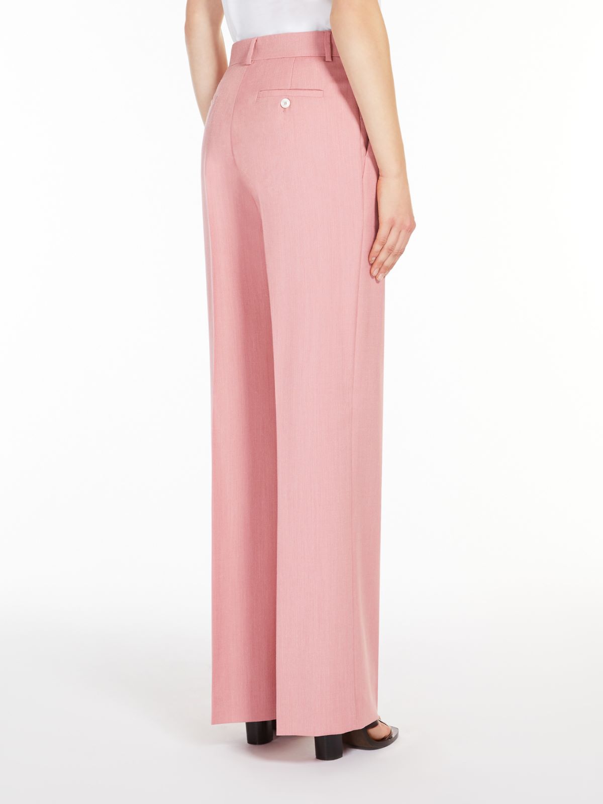 Wool, silk and mohair wide-leg trousers
