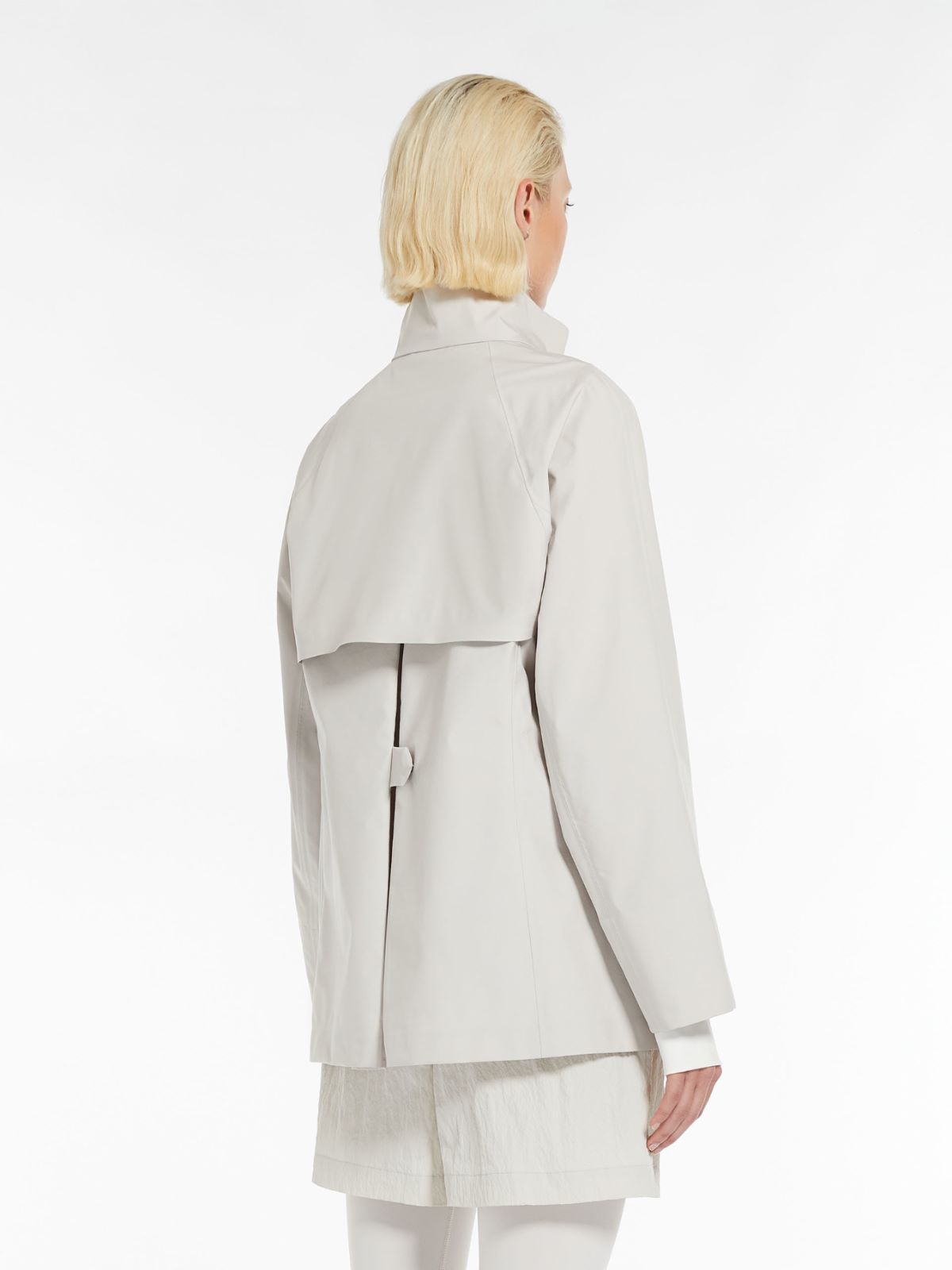 Rubber-coated technical canvas jacket