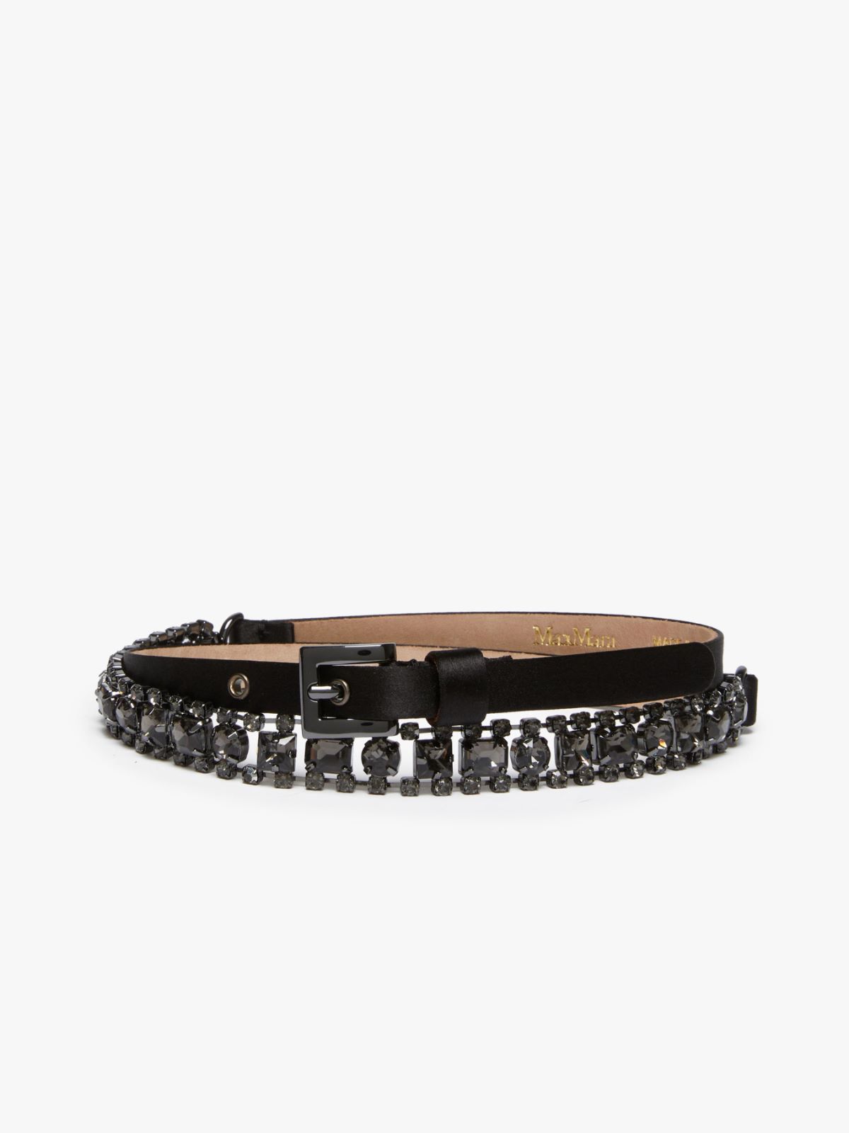 Satin bejewelled belt