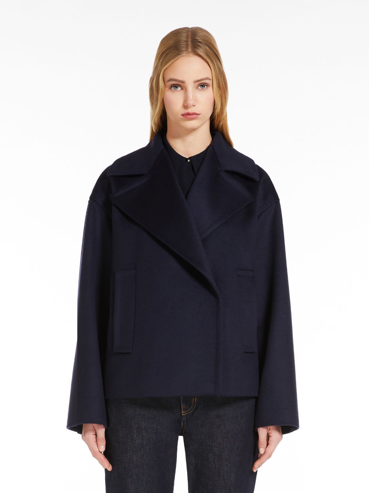 Wool drap pea coat