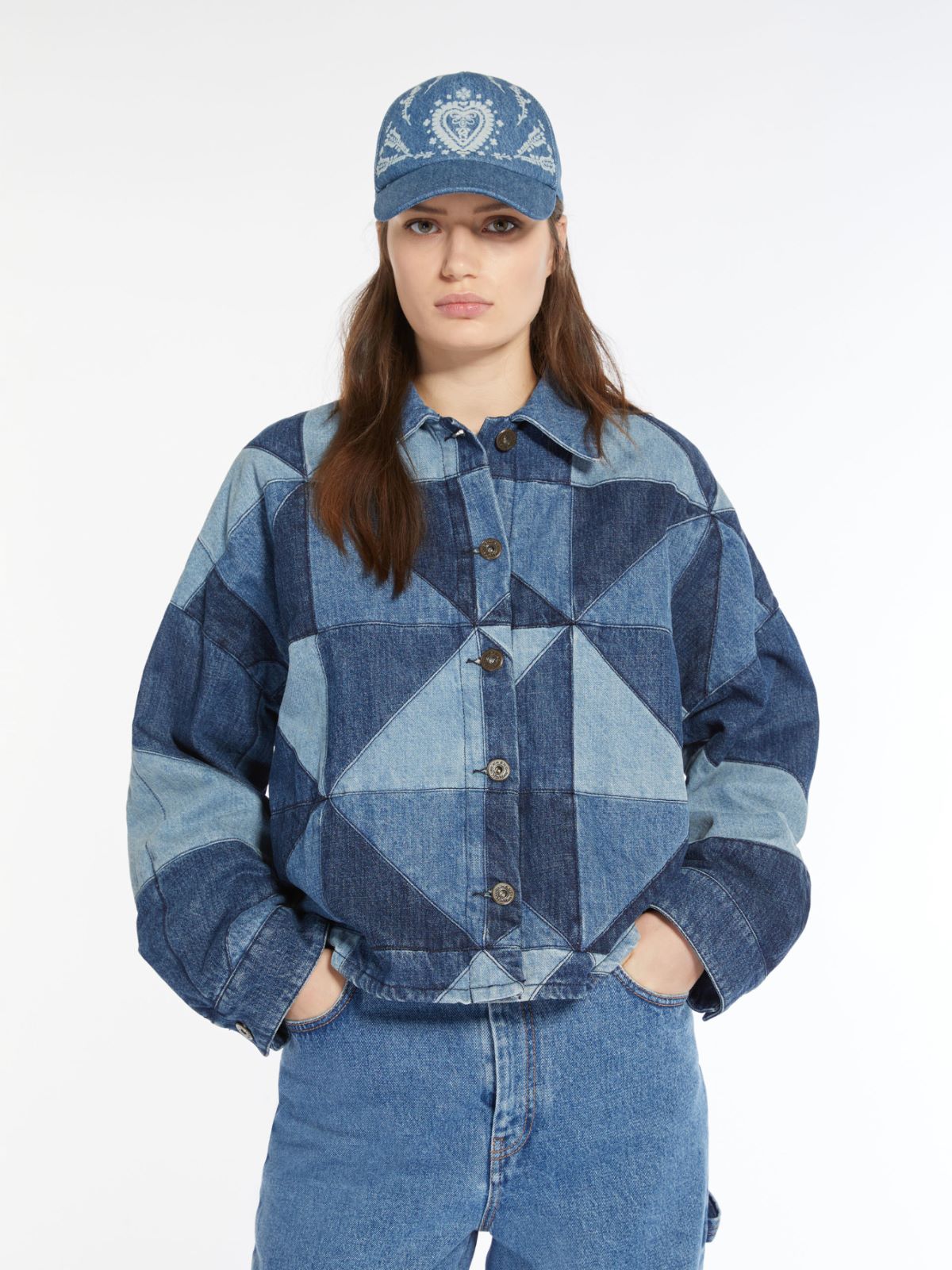 Patchwork denim jacket
