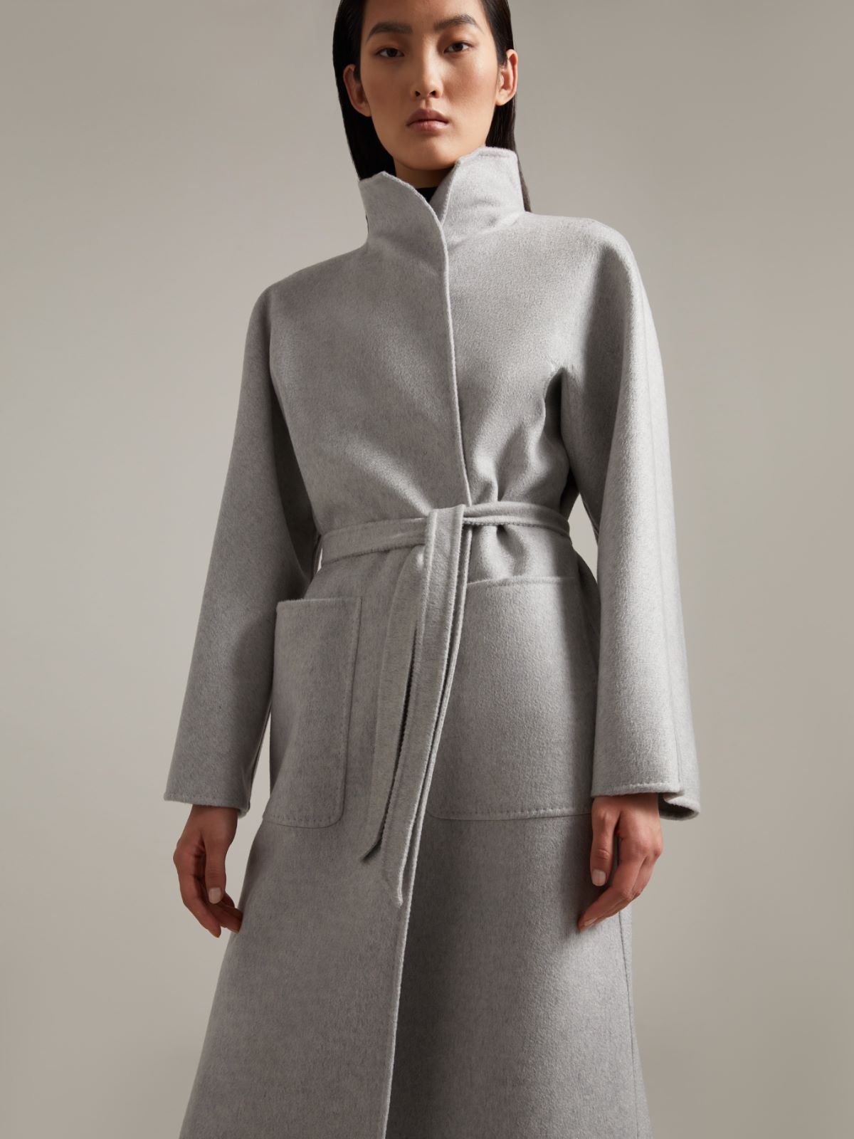 Cashmere cardigan coat