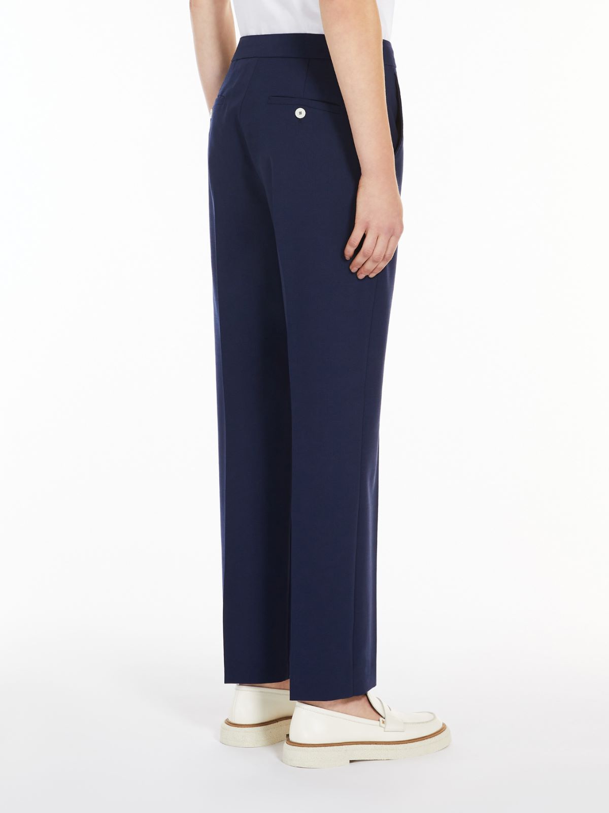 Wool and mohair slim-fit trousers