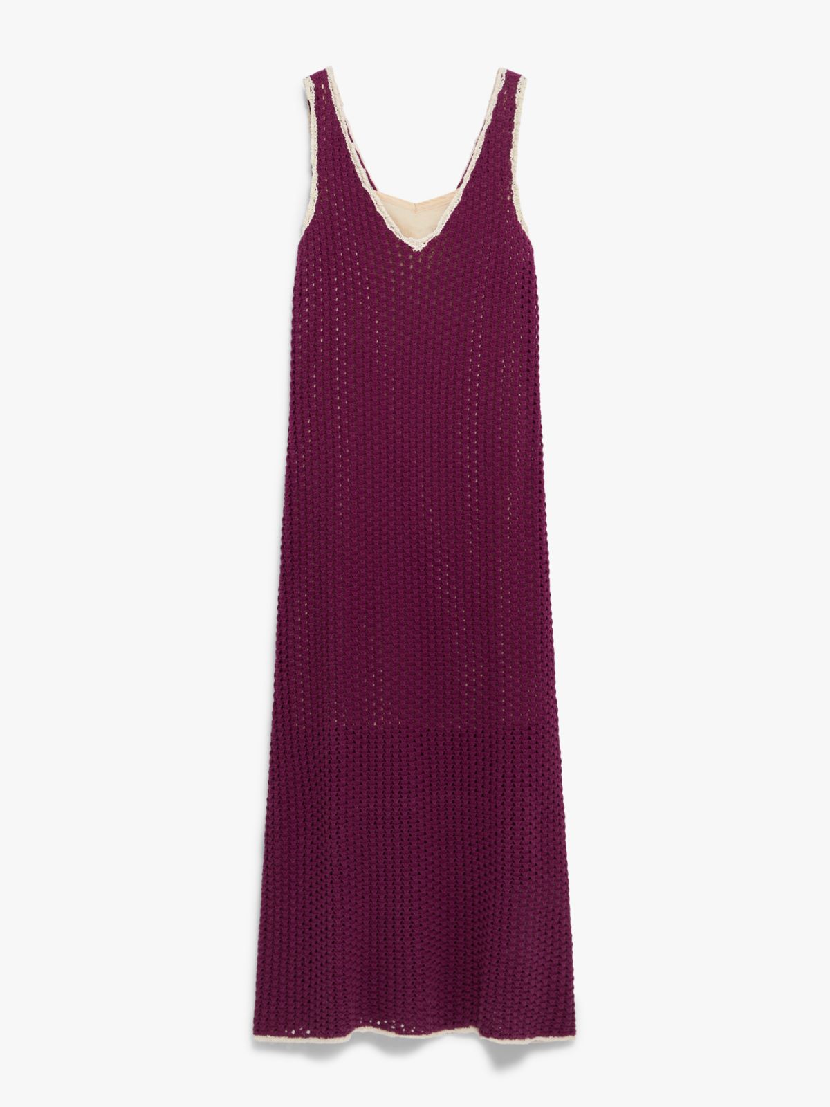 Crochet-knit cotton dress