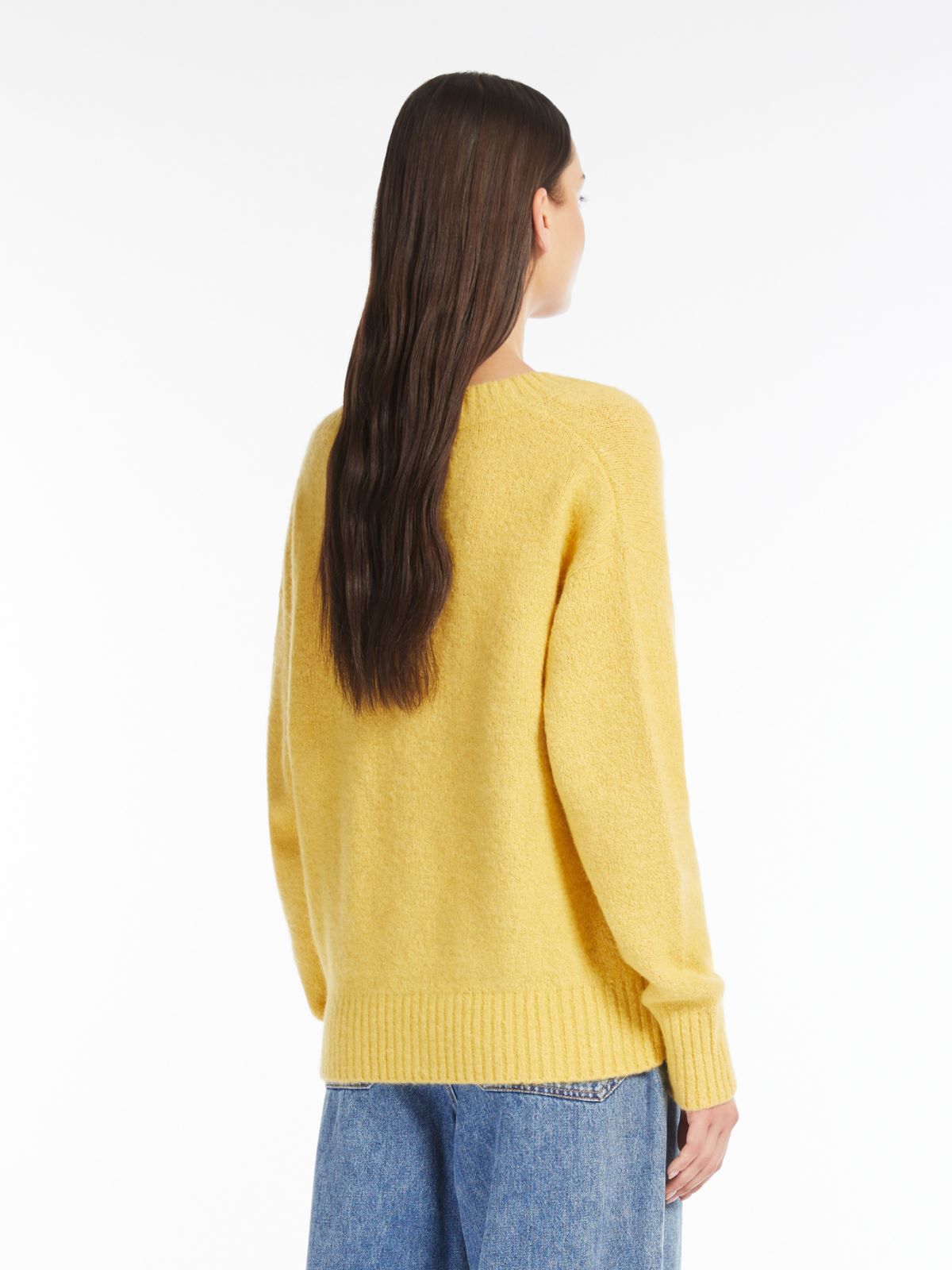 Alpaca and cotton V-neck sweater