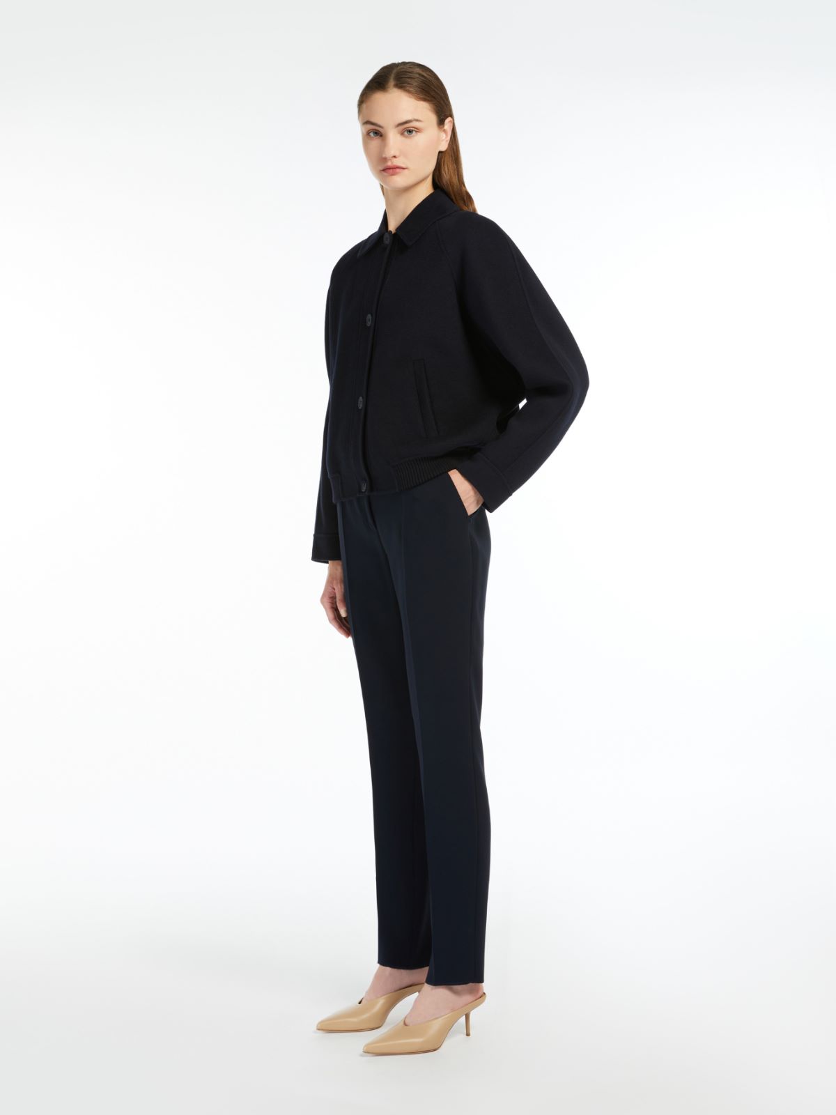 Straight-fit technical cady trousers
