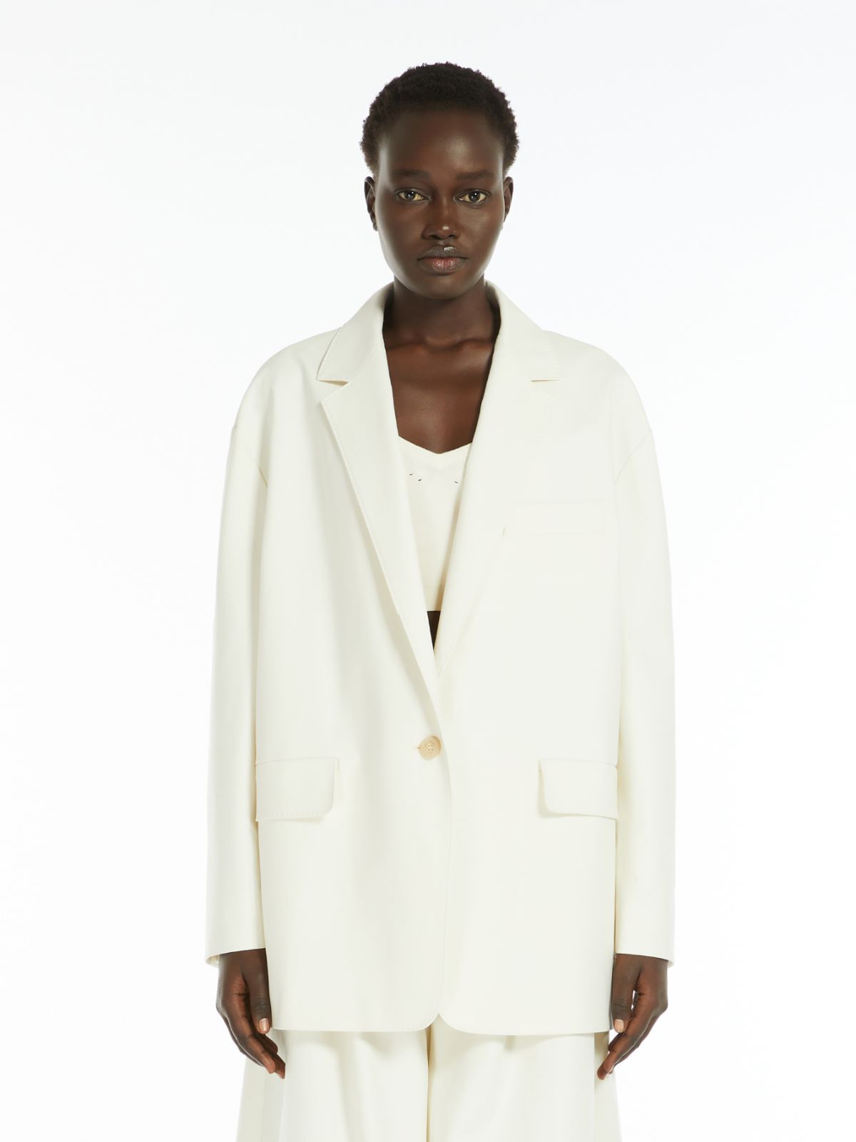 Oversize blazer in cotton canvas