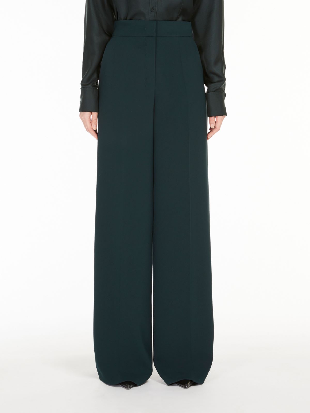 Straight cady trousers