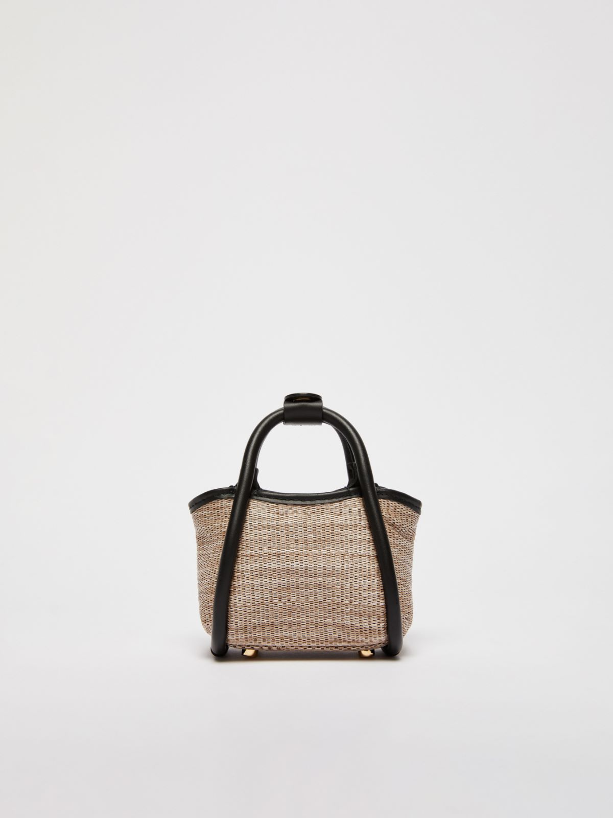 Jacquard raffia-effect fabric mini Marine bag