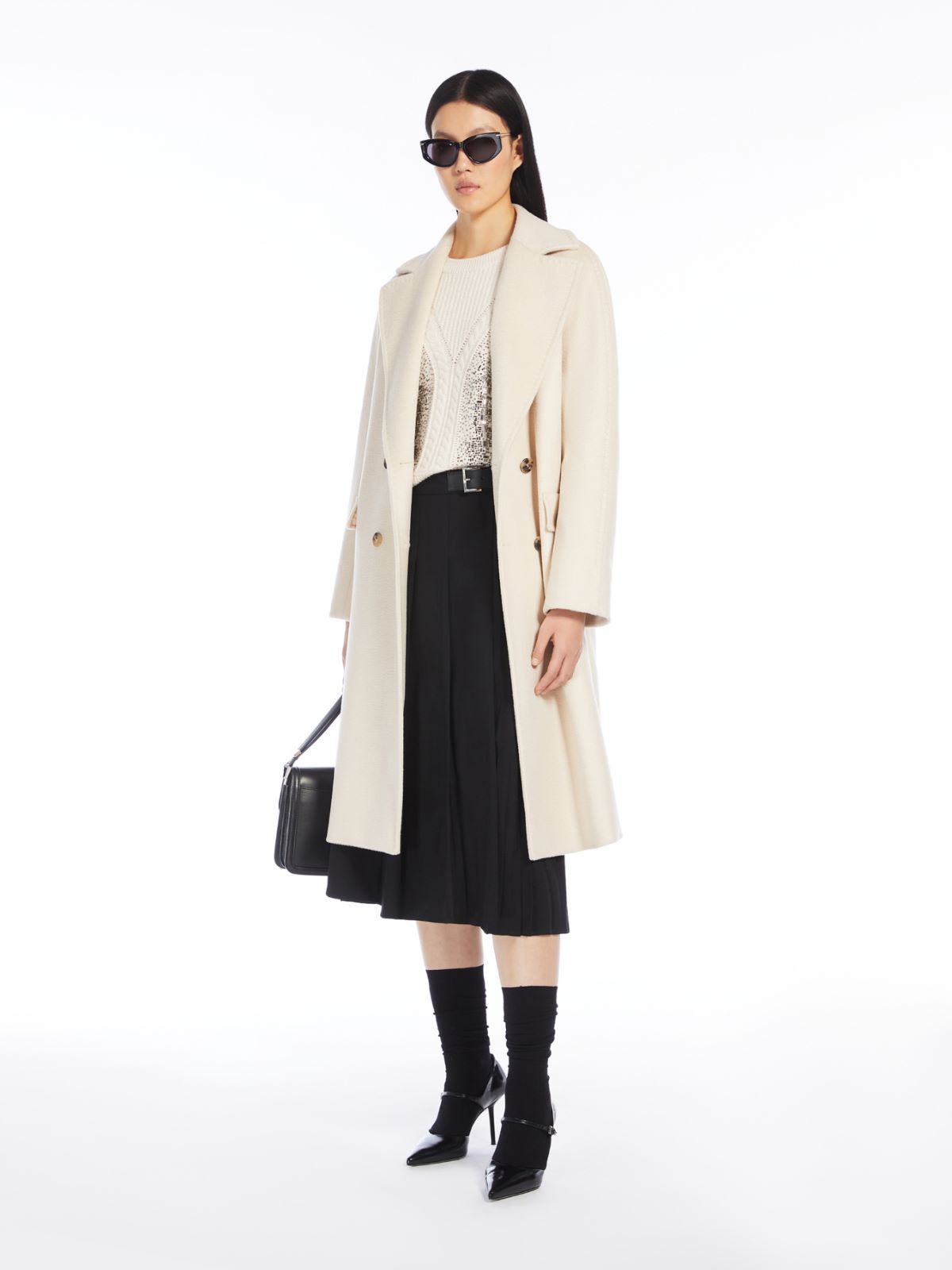 Rib-knit wool pullover