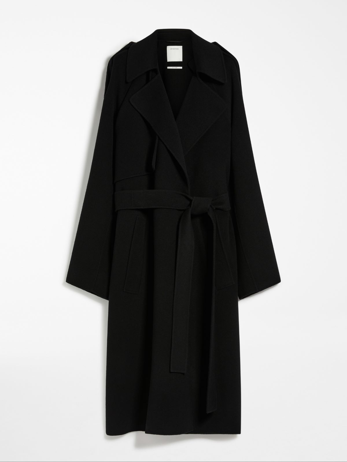 Double-faced wool trench coat