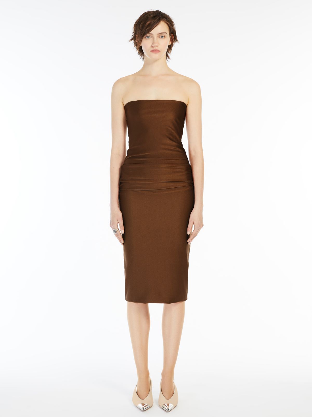 Slim-fit shiny dress