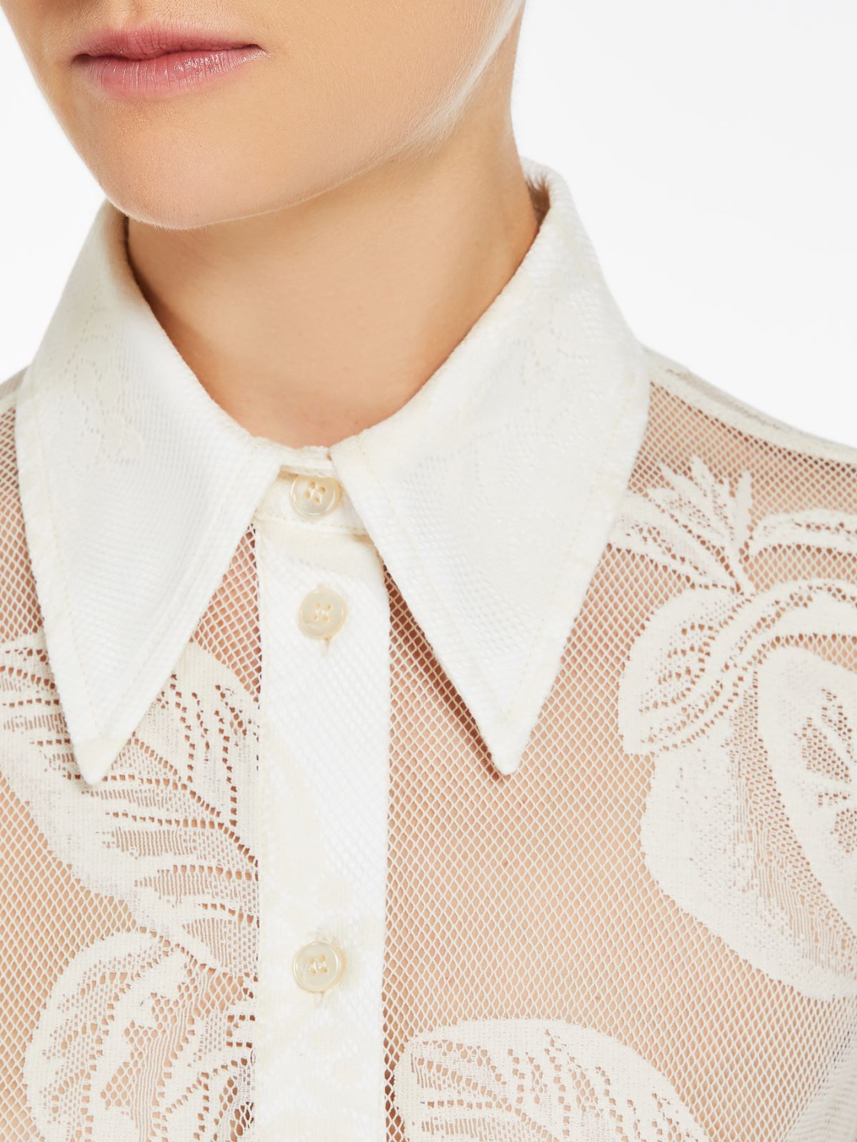 Printed lace shirt