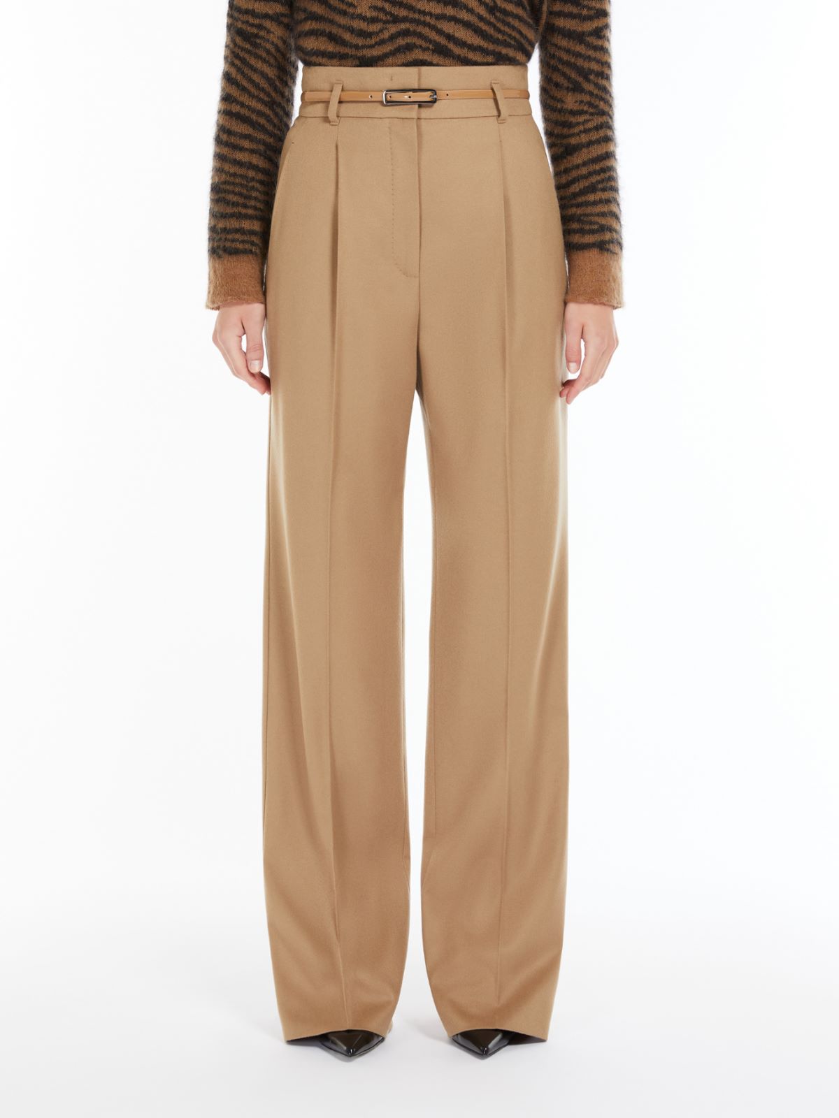Wool drap trousers