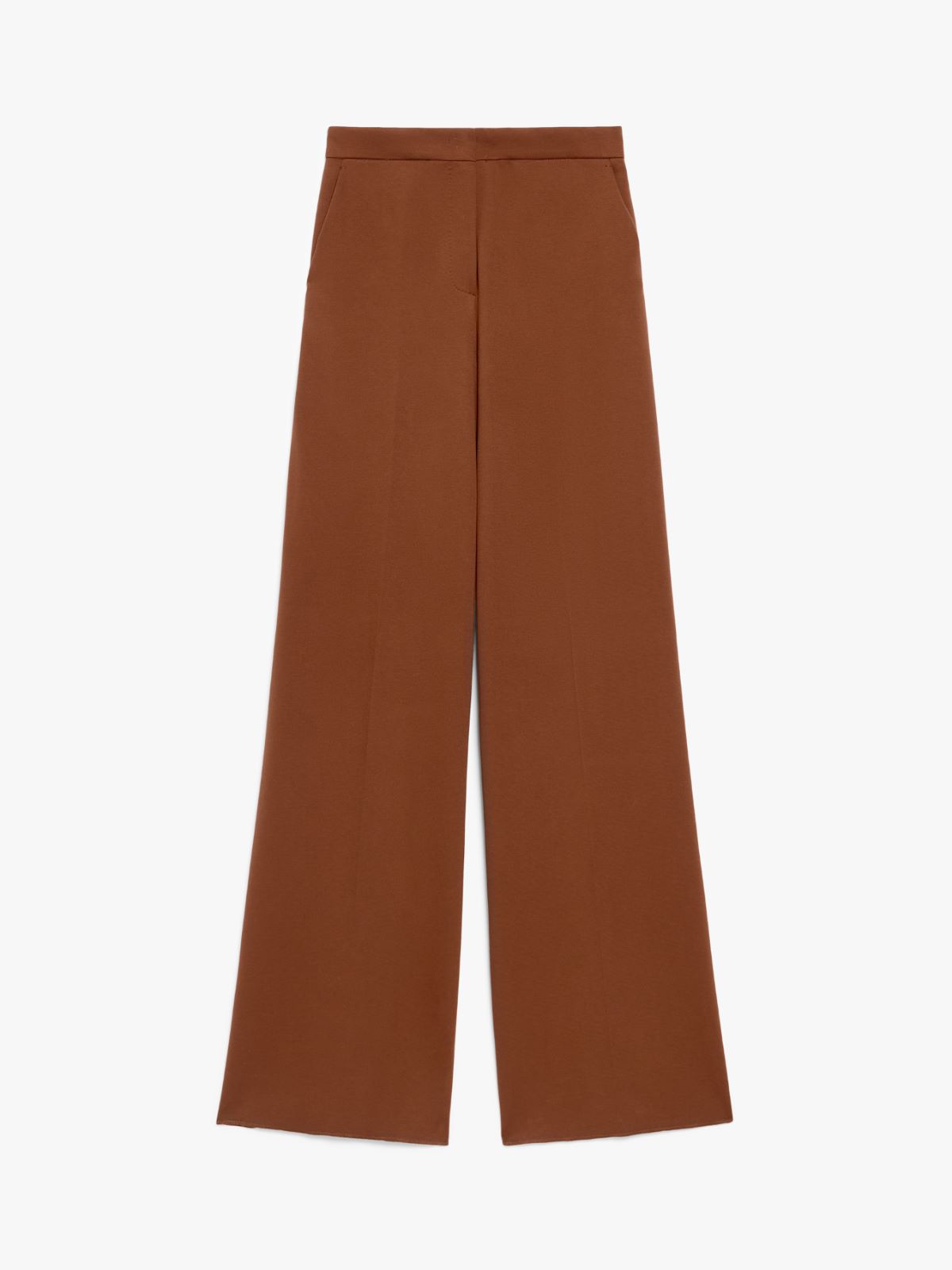Long compact jersey trousers
