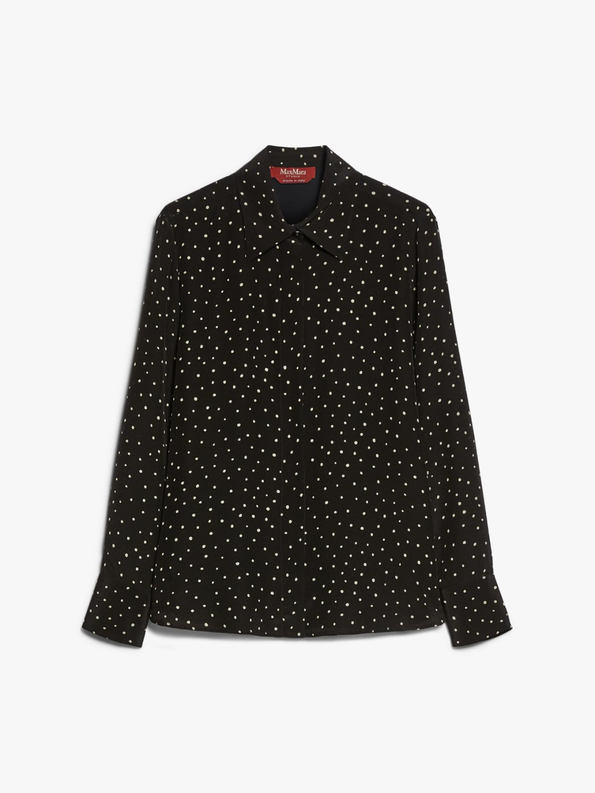 Printed crêpe de chine shirt