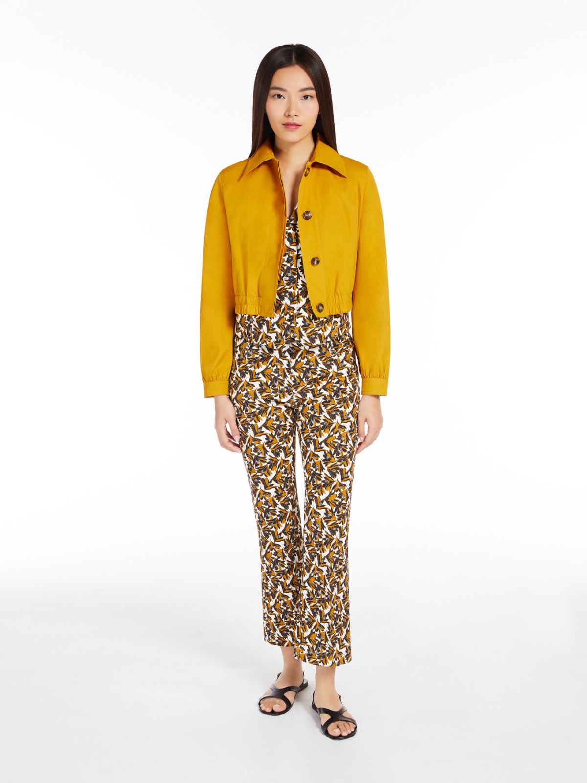 Cotton poplin bomber jacket