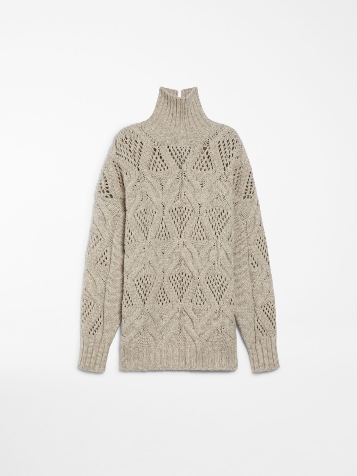 Diamond-knit maxi sweater