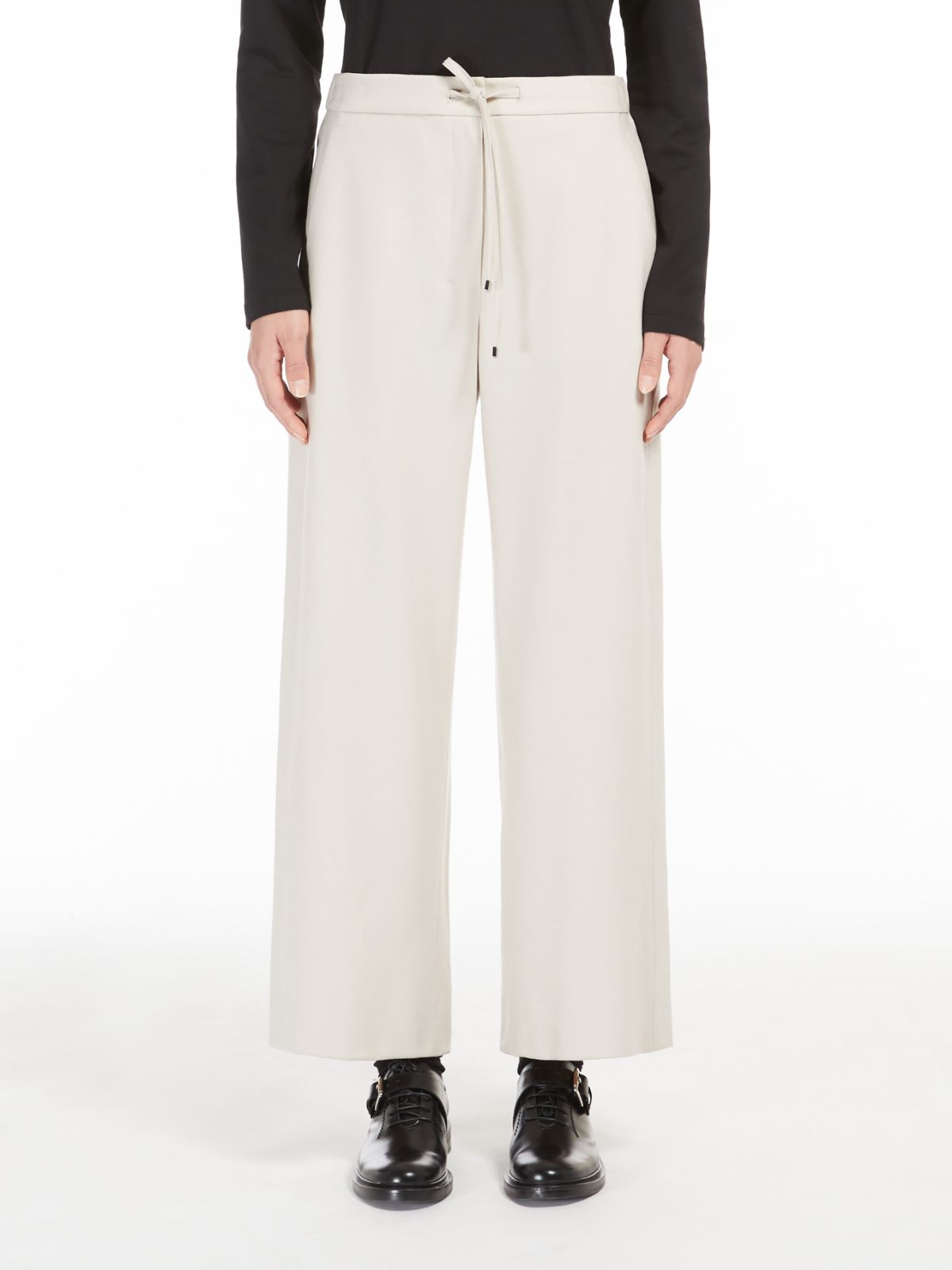 Flannel jogging trousers