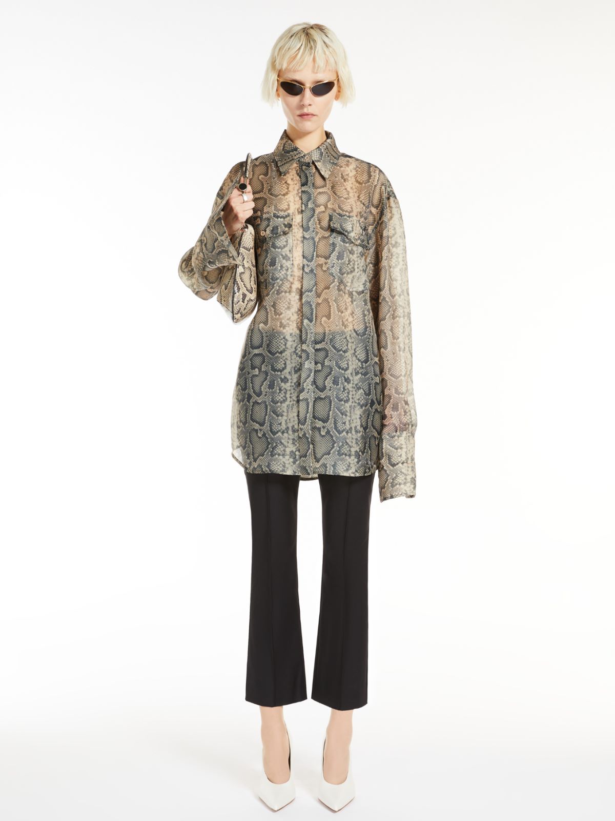 Stretch cotton trousers