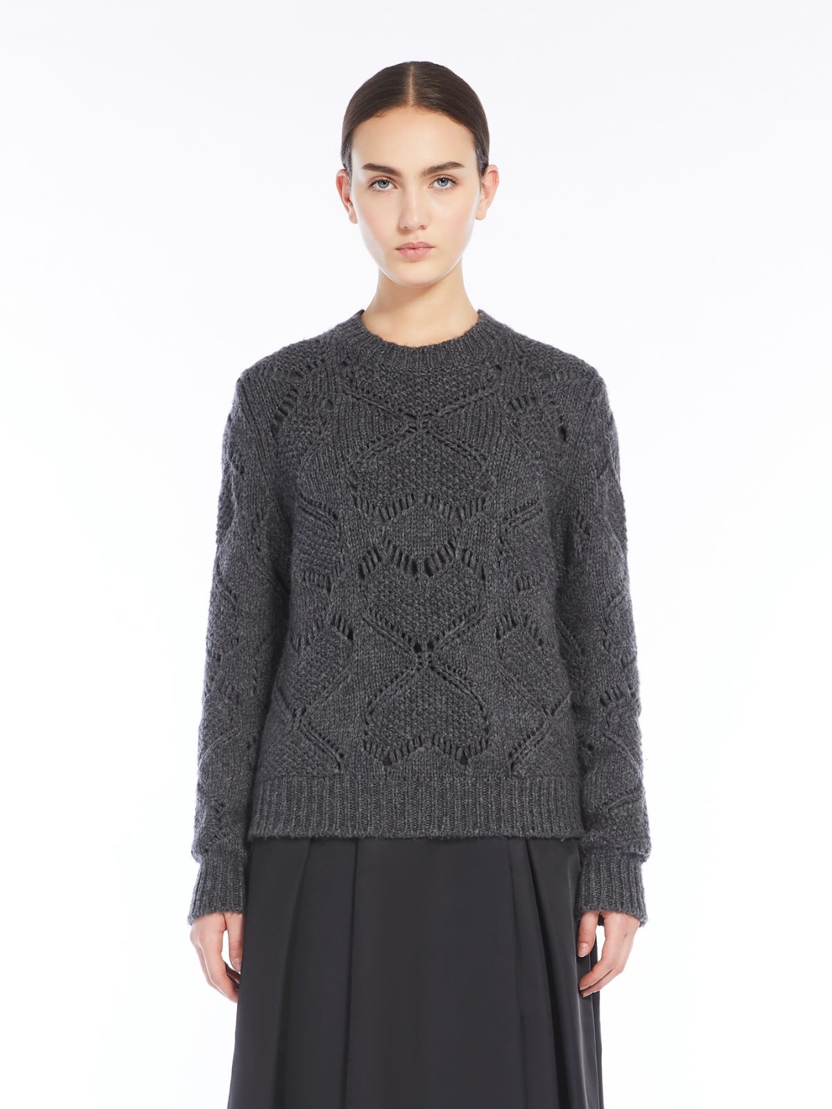 Open-knit wool-blend sweater
