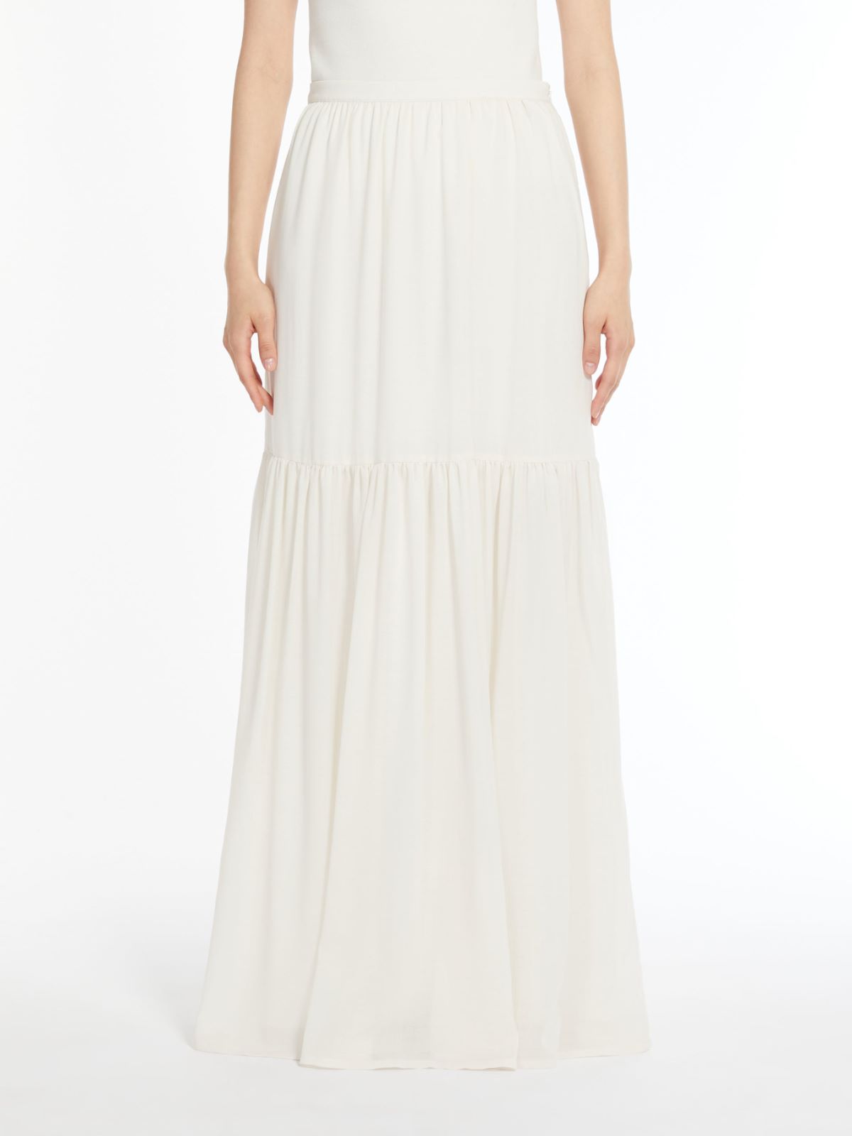 Long wool gauze skirt