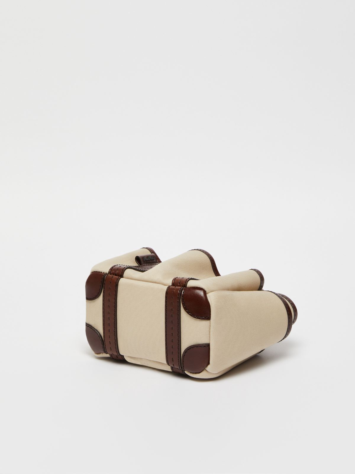 Canvas and leather Giardiniera Mini tote bag