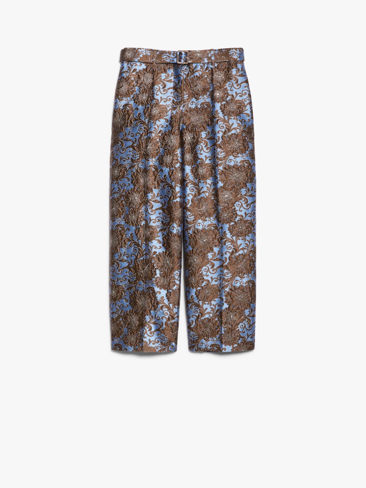 Jacquard silk trousers