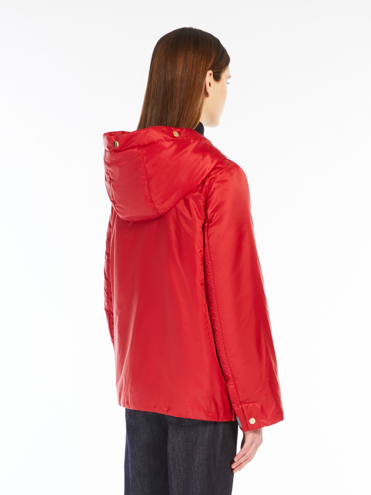 Technical canvas cropped sweatshirt