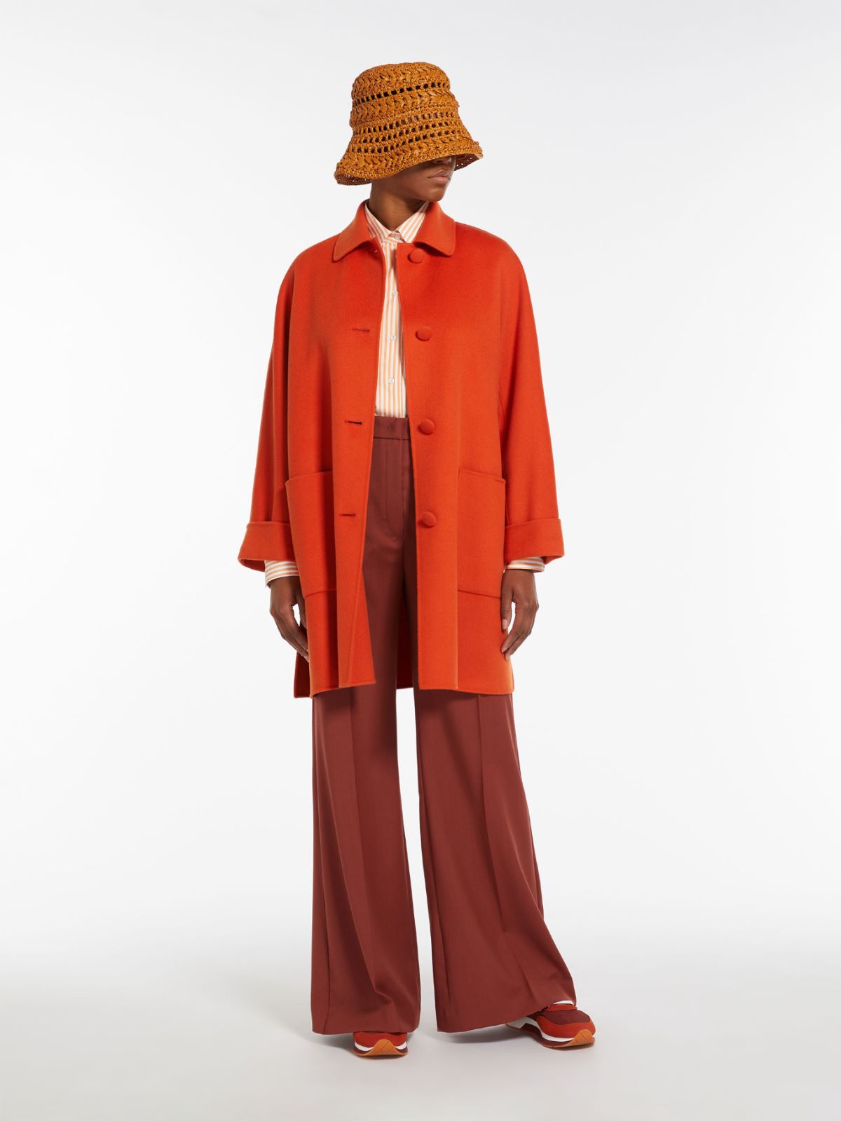 Double-faced wool coat