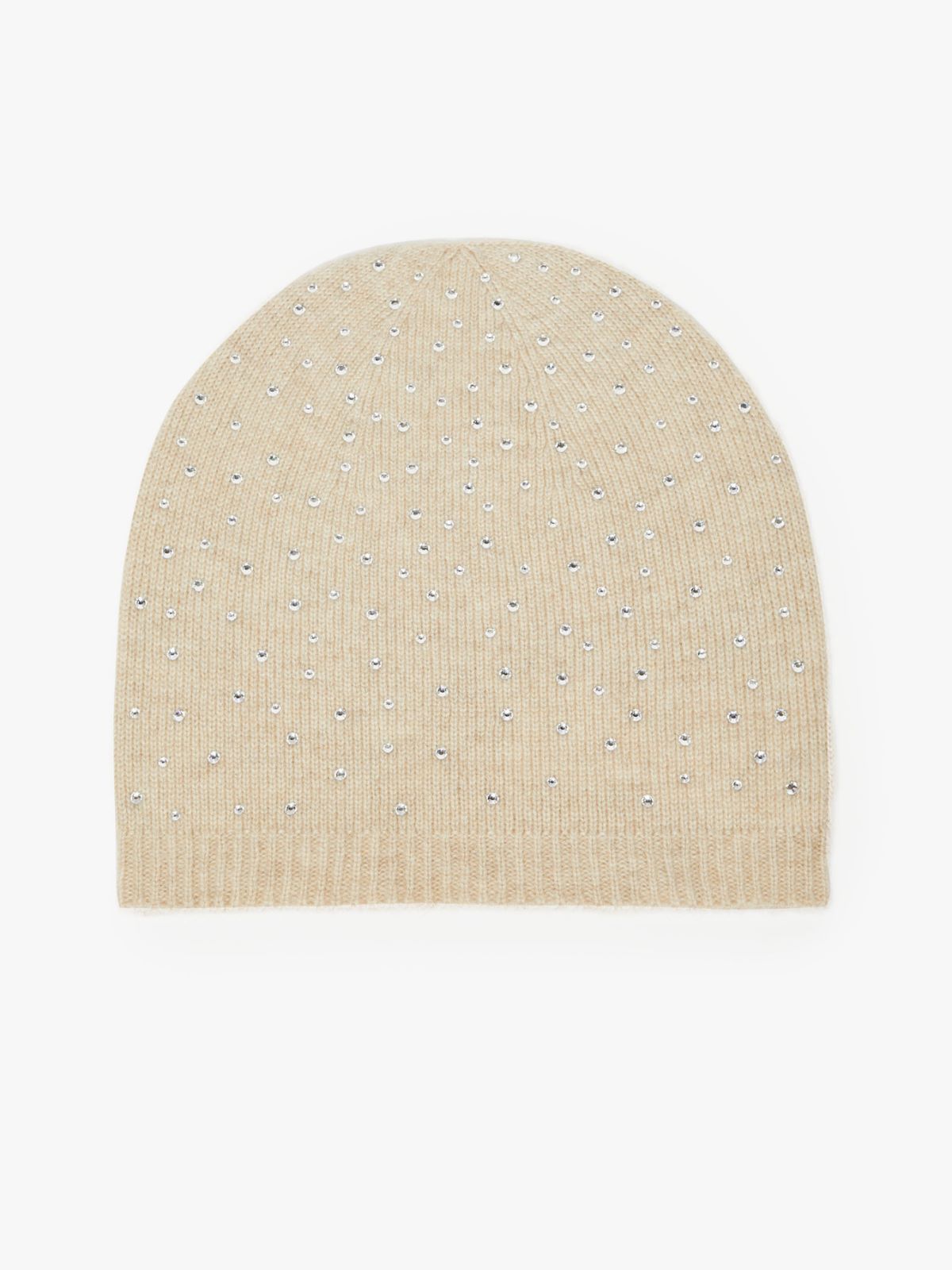 Cashmere and rhinestone beanie