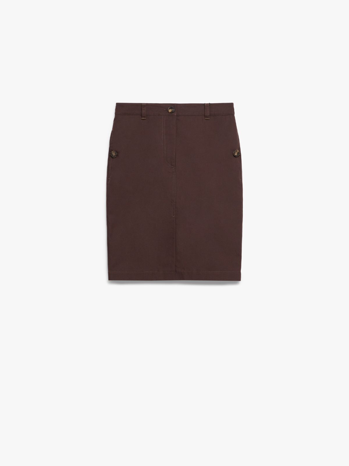 Cotton and linen canvas skirt