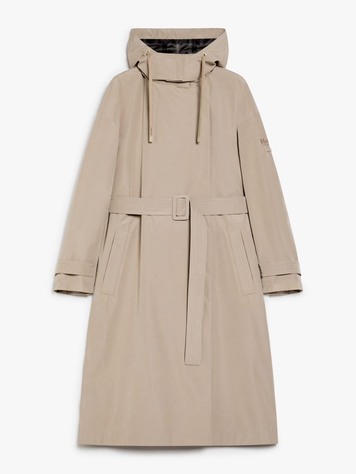 Technical-fabric trench coat
