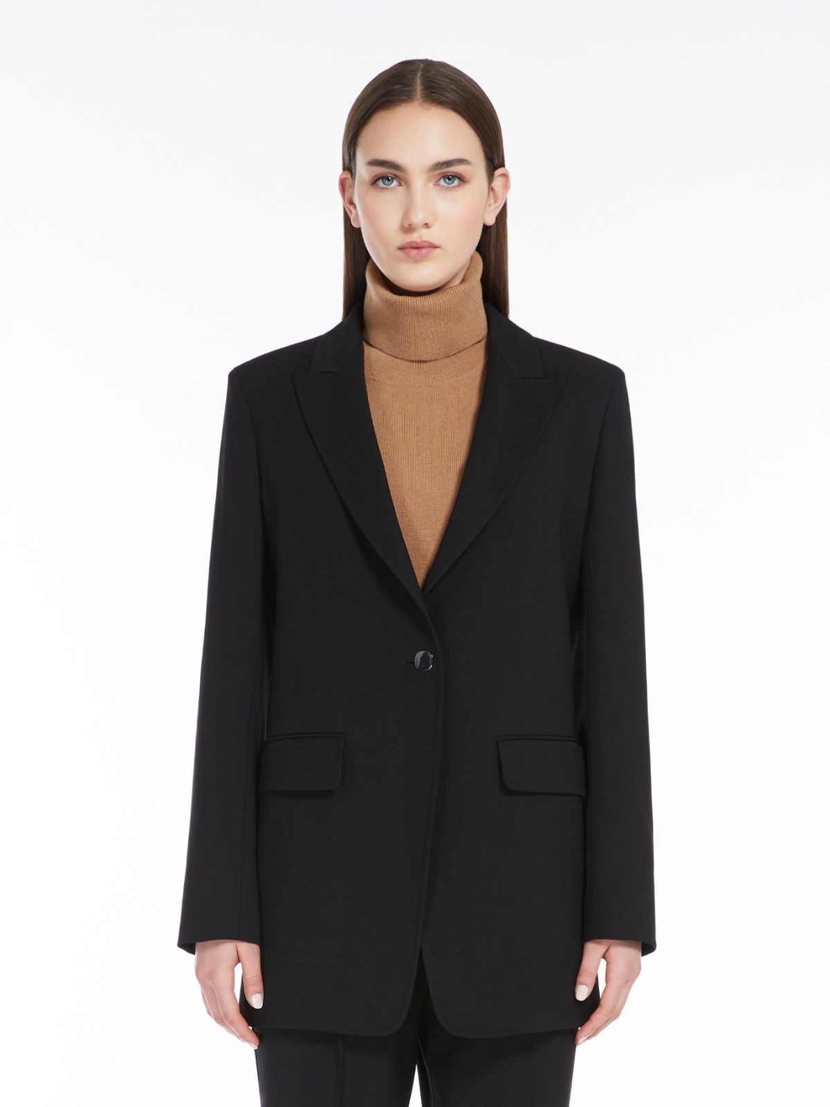 Crepe wool blazer