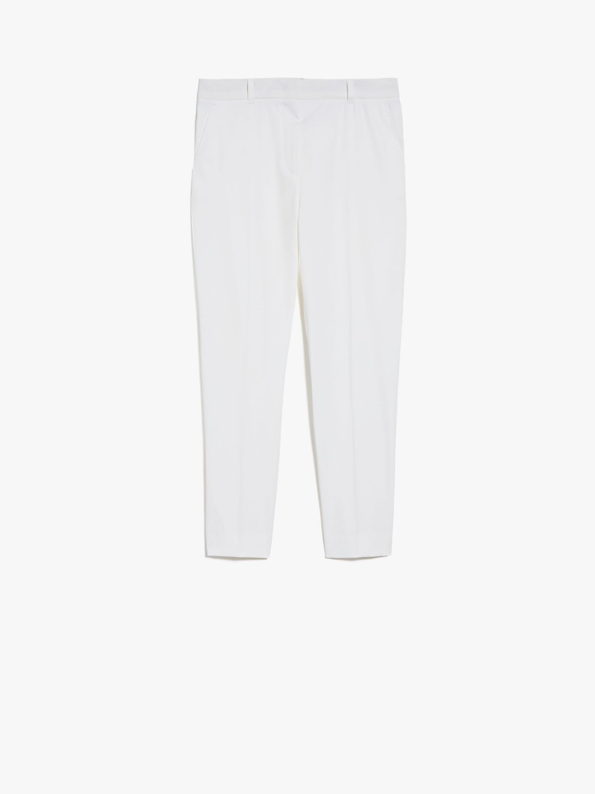 Cotton cigarette trousers