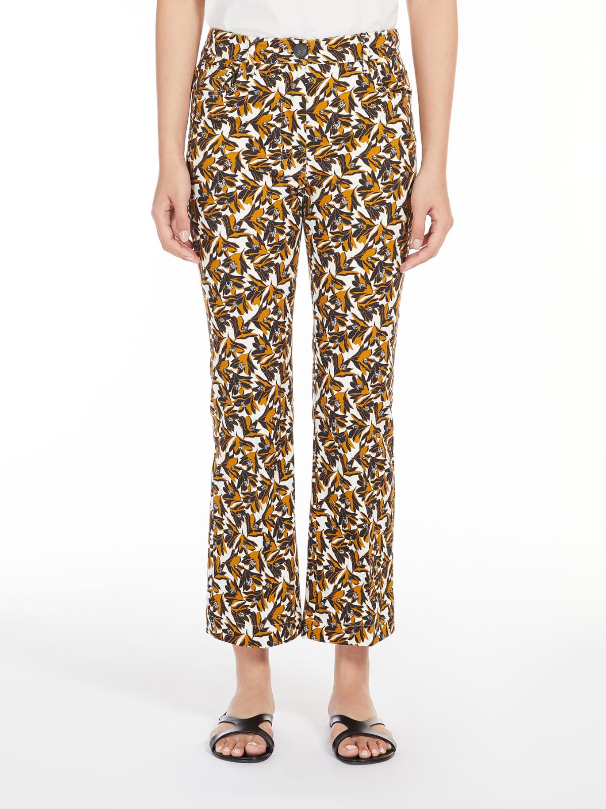 Stretch cotton drill trousers