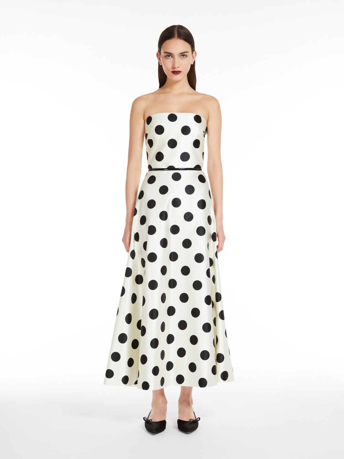 Duchess satin bustier dress