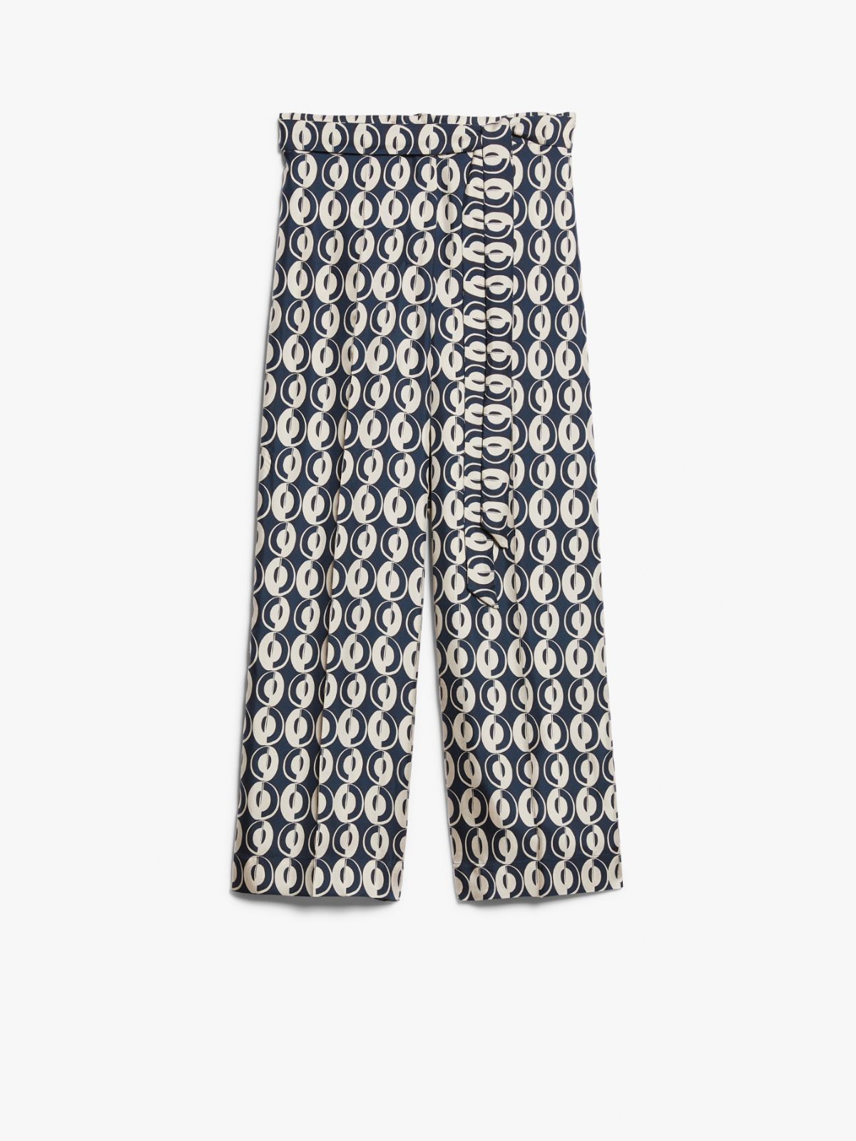 Printed silk trousers