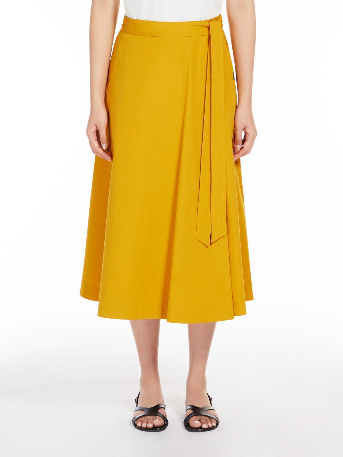 Cotton poplin skirt