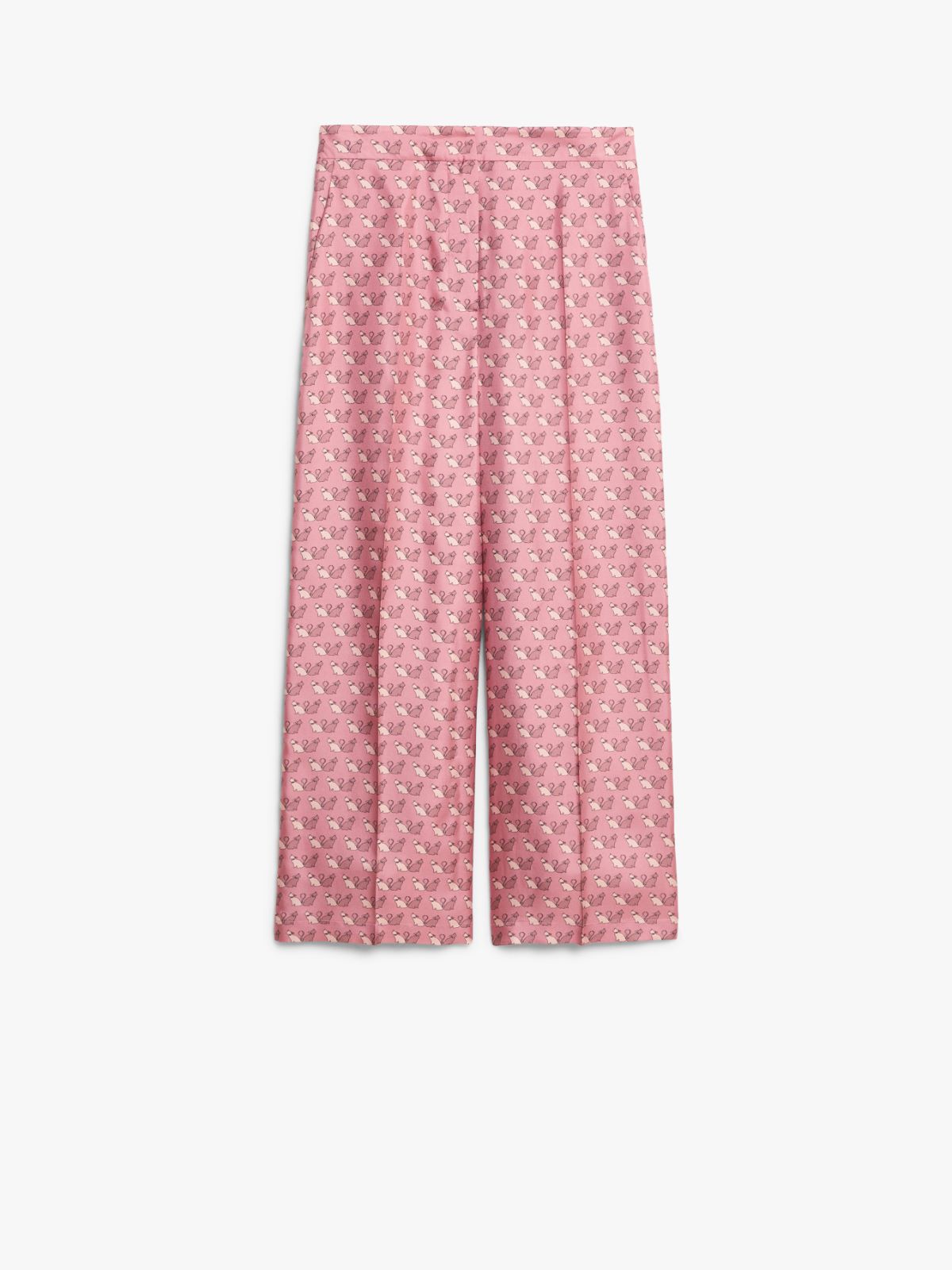 Printed silk trousers