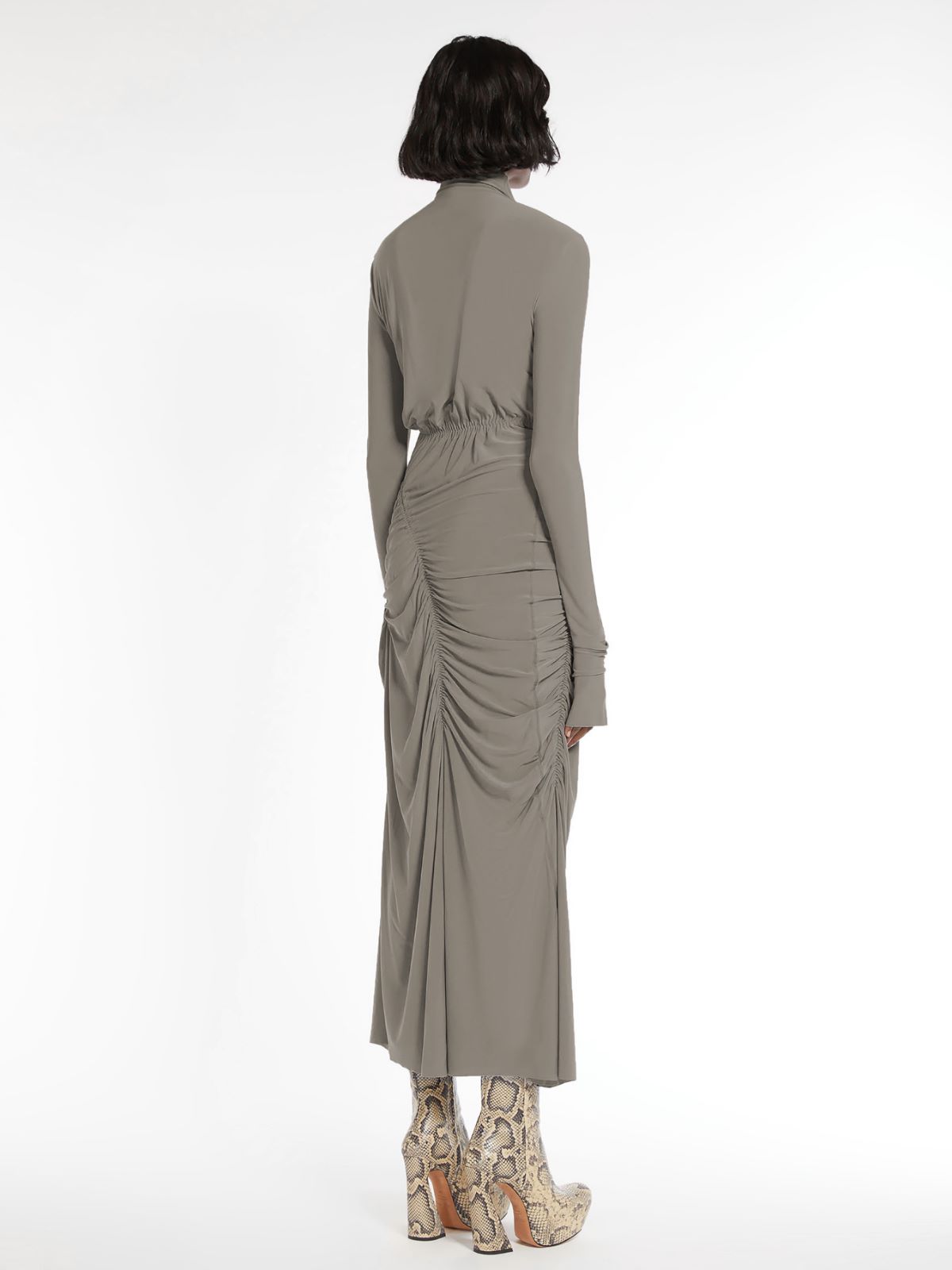 Slim-fit technical jersey dress