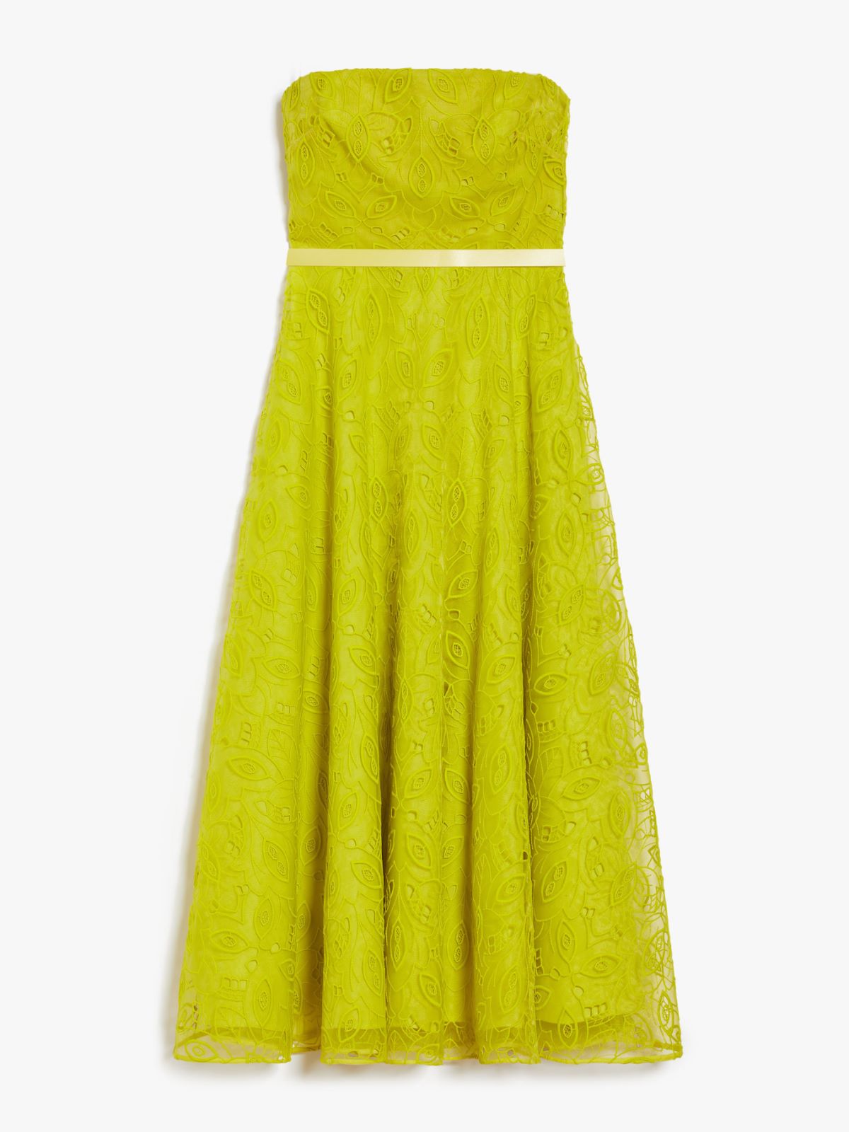 Embroidered organza bustier dress