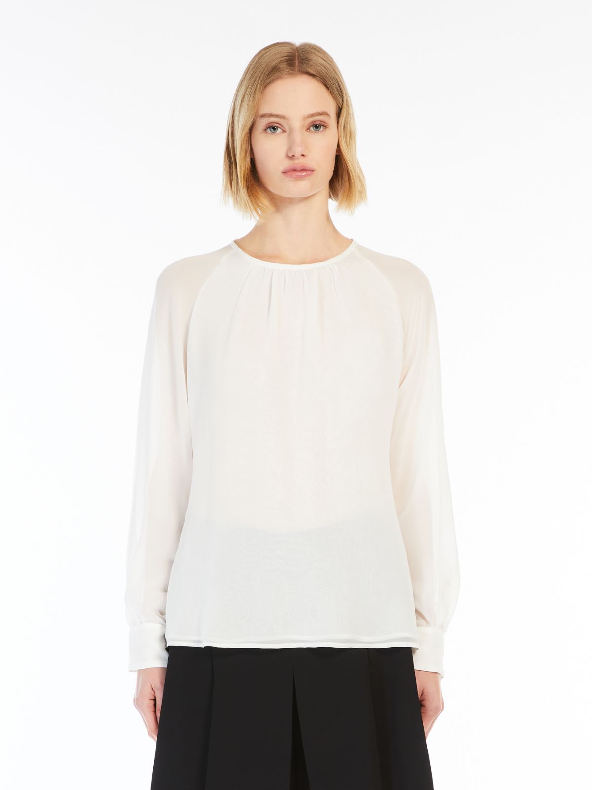 Pure silk georgette blouse