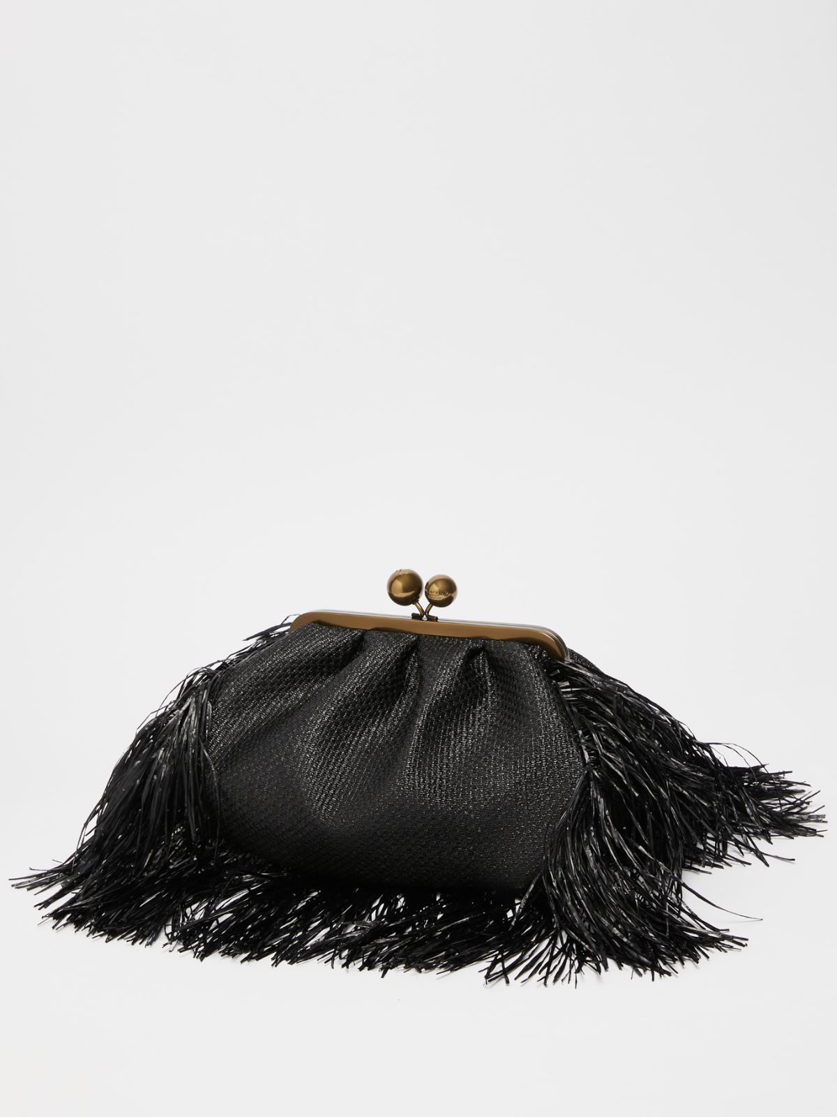 Medium fringed raffia-look Pasticcino Bag